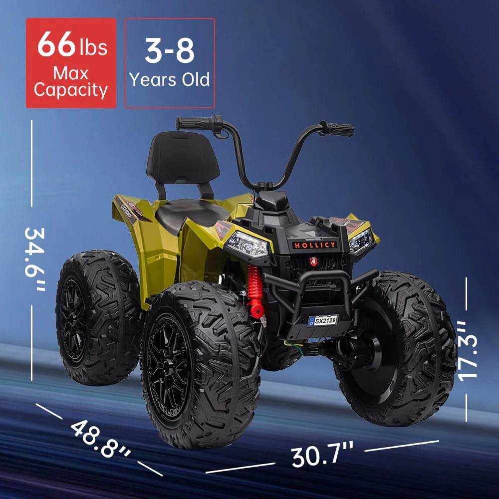 24V Electric Ride-On 4WD Off-Road ATV Quad 4-Wheeler Toy Vehicle - Image 33