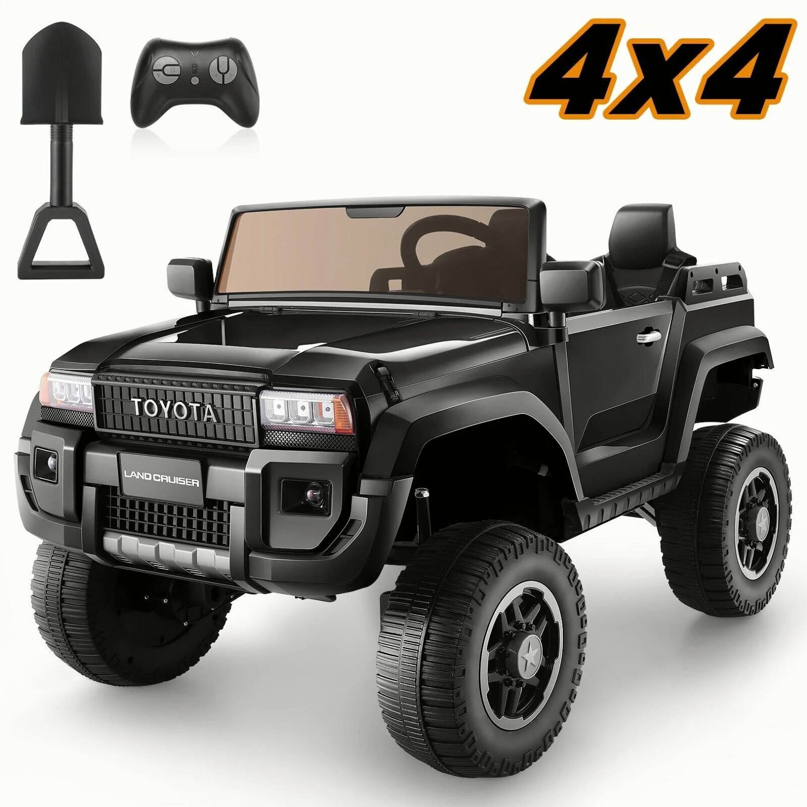 24V Electric 2-Seater Ride-On Car with Remote Control and Switchable 2WD/4WD