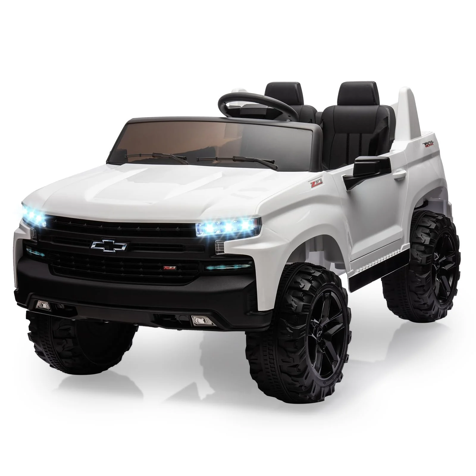 24V 2-Seater Licensed Chevrolet Silverado Electric Ride-On Truck for Kids - Image 16