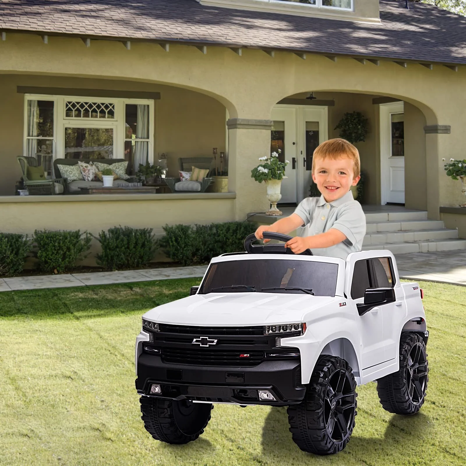 24V 2-Seater Licensed Chevrolet Silverado Electric Ride-On Truck for Kids - Image 26