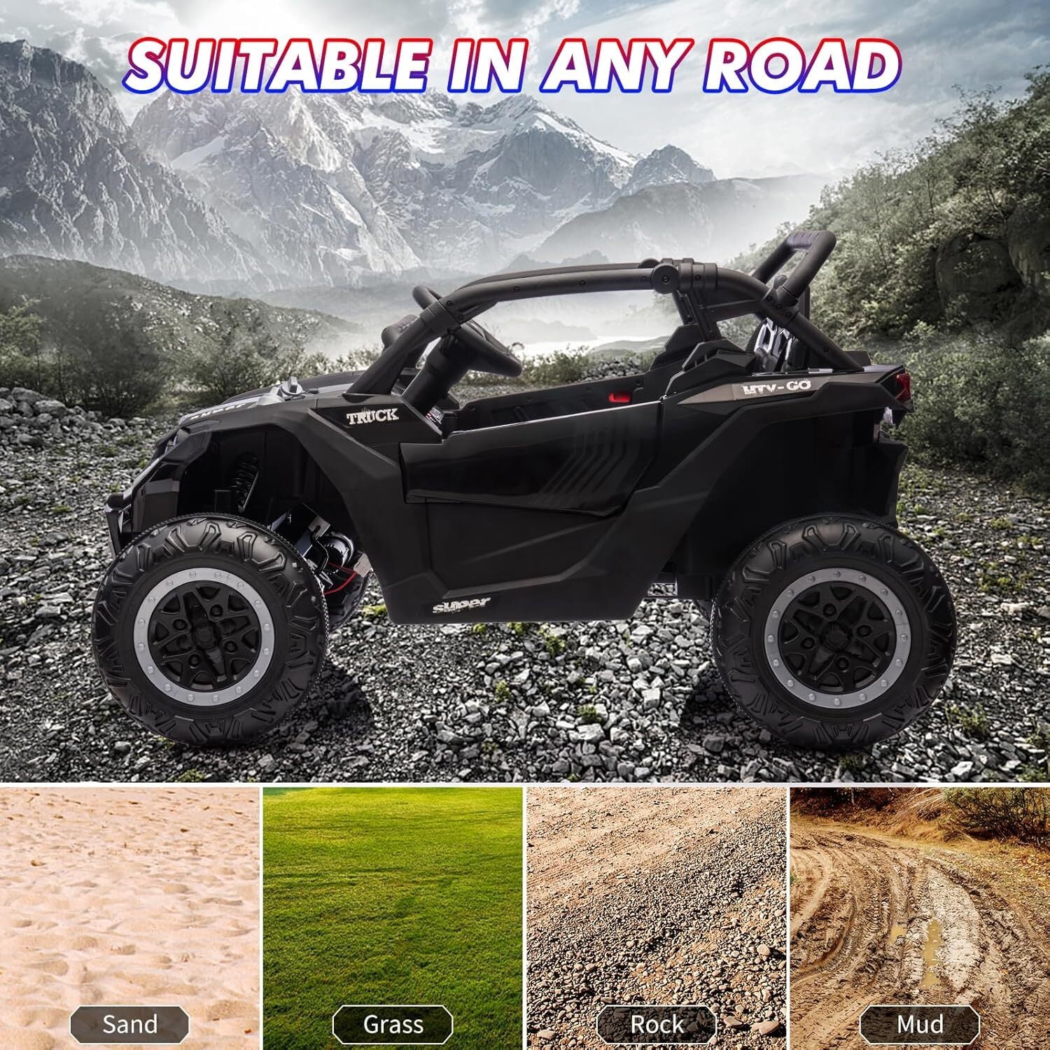 24V 2-Seater Electric Ride-On UTV with 4x200W Powerful Motors - Image 14