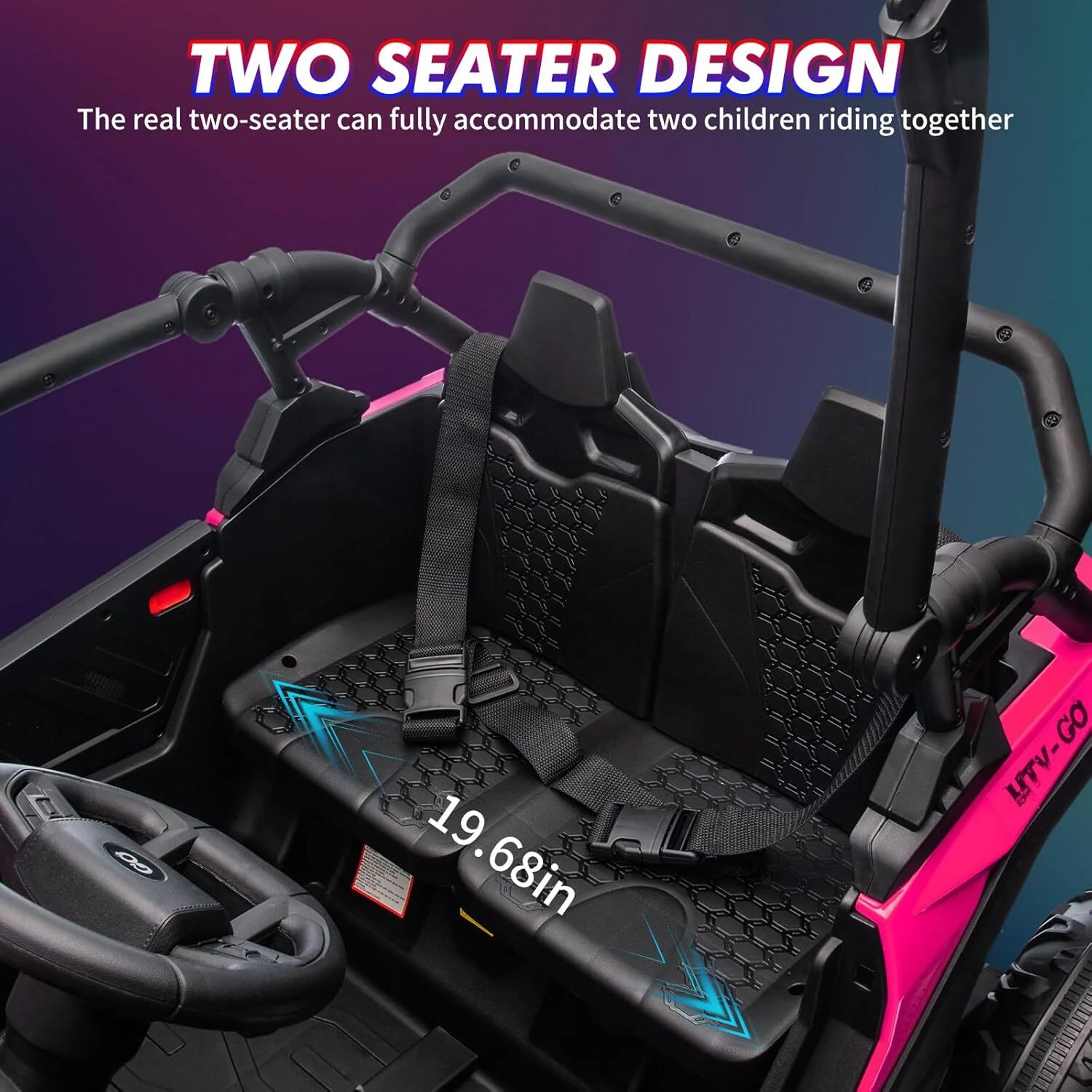24V 2-Seater Electric Ride-On UTV with 4x200W Powerful Motors - Image 17