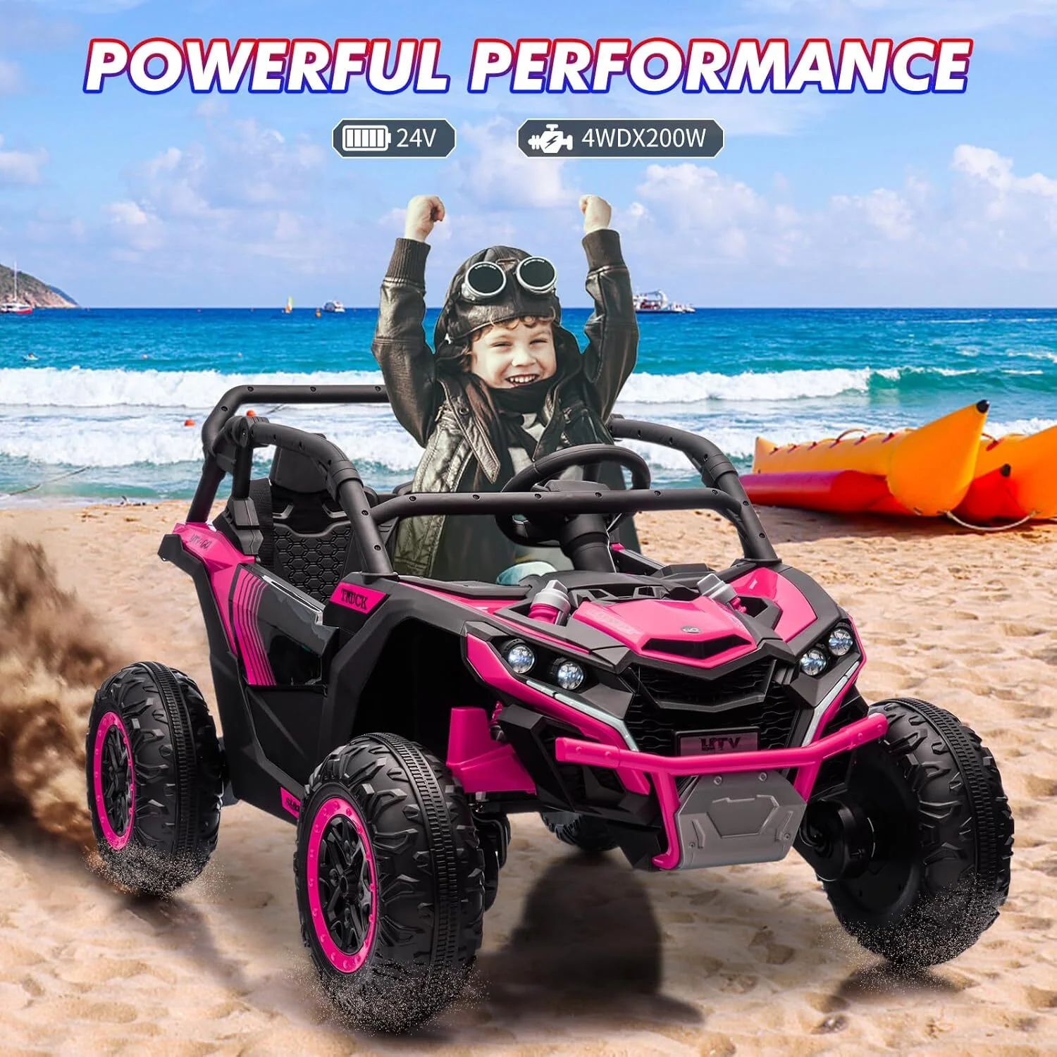 24V 2-Seater Electric Ride-On UTV with 4x200W Powerful Motors - Image 19