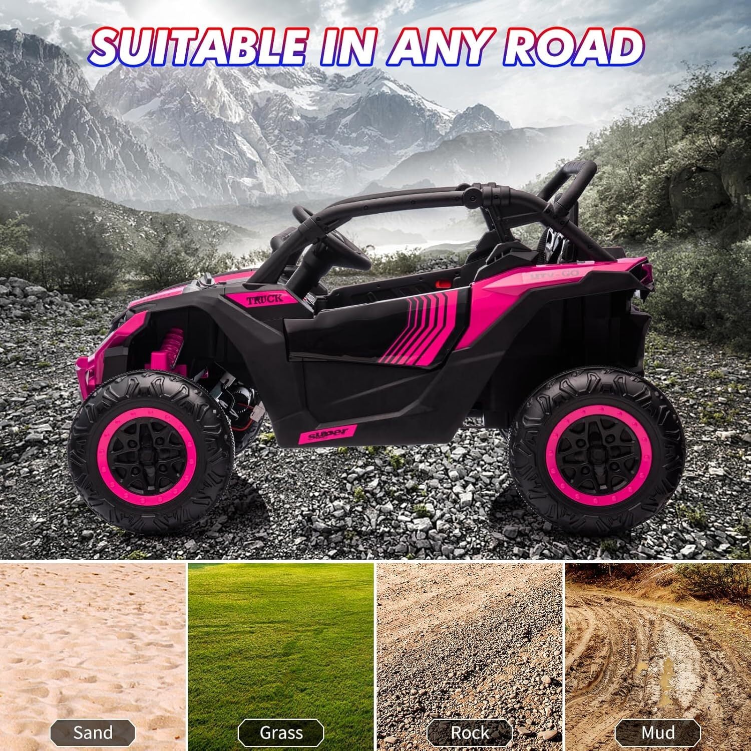 24V 2-Seater Electric Ride-On UTV with 4x200W Powerful Motors - Image 22