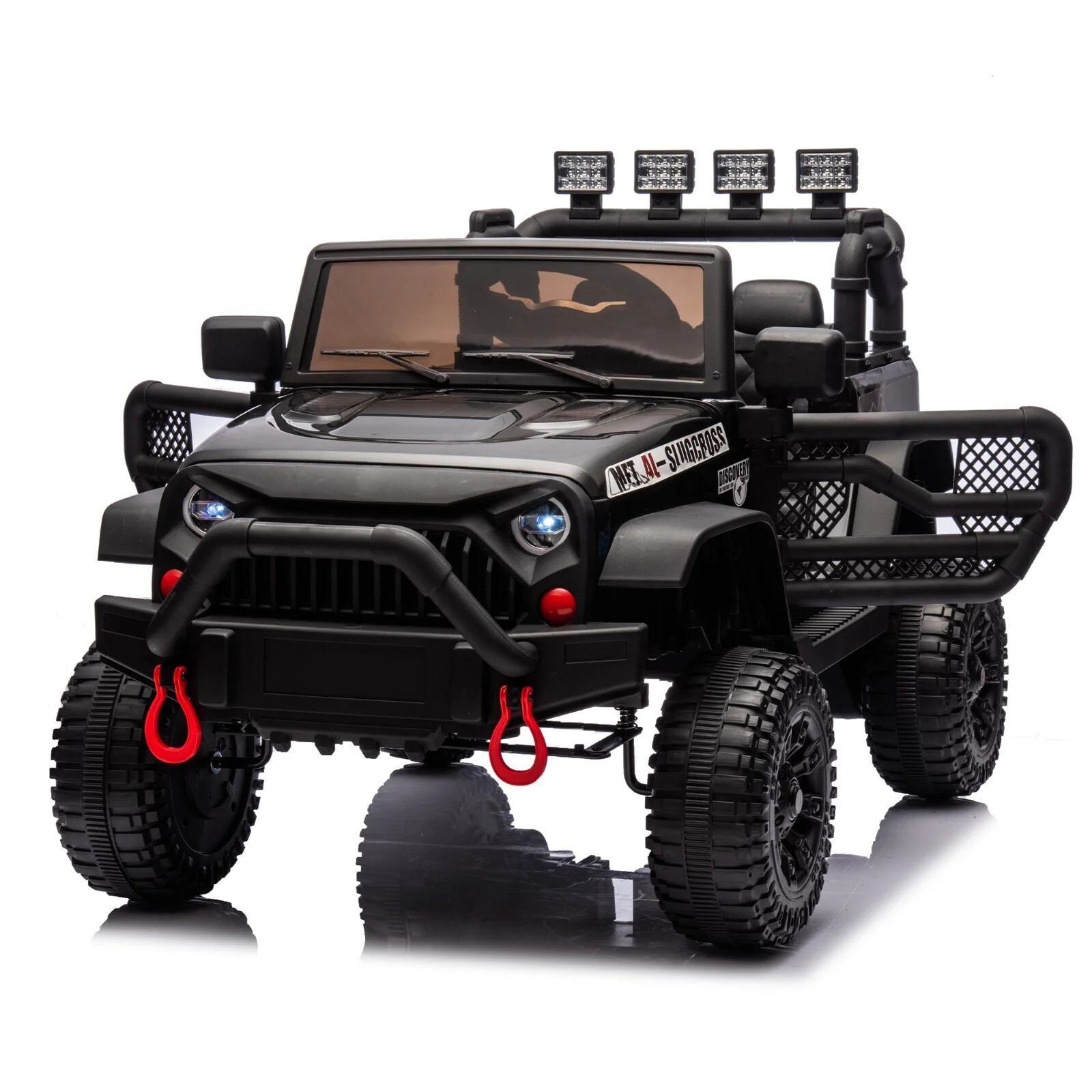 24V 400W Electric Ride-On Jeep Toy Car with Four-Wheel Suspension, Remote Control, and MP3 Player, Black
