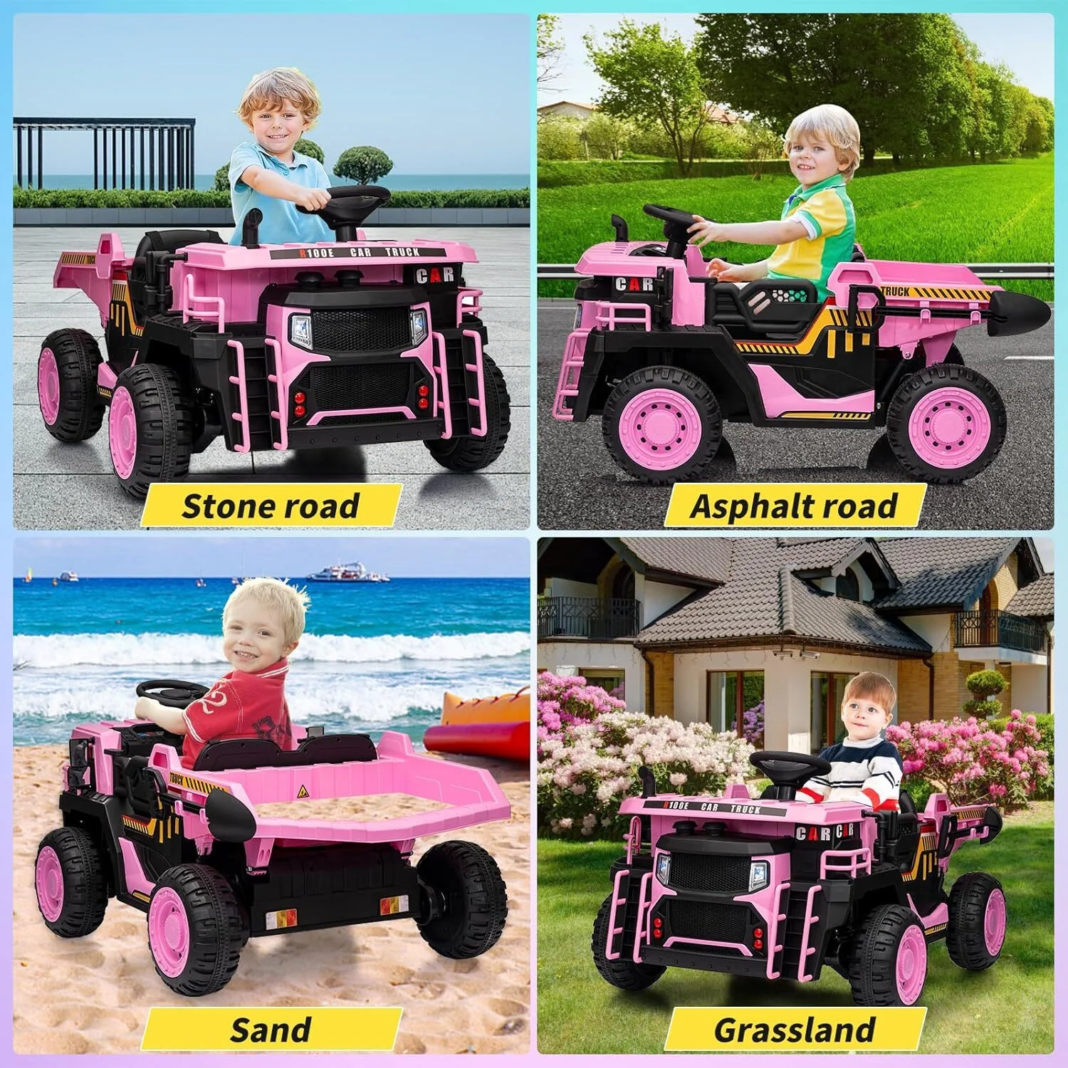 24V Electric 2-Seater Ride-On Dump Truck Car for Kids with Remote Control - Image 4