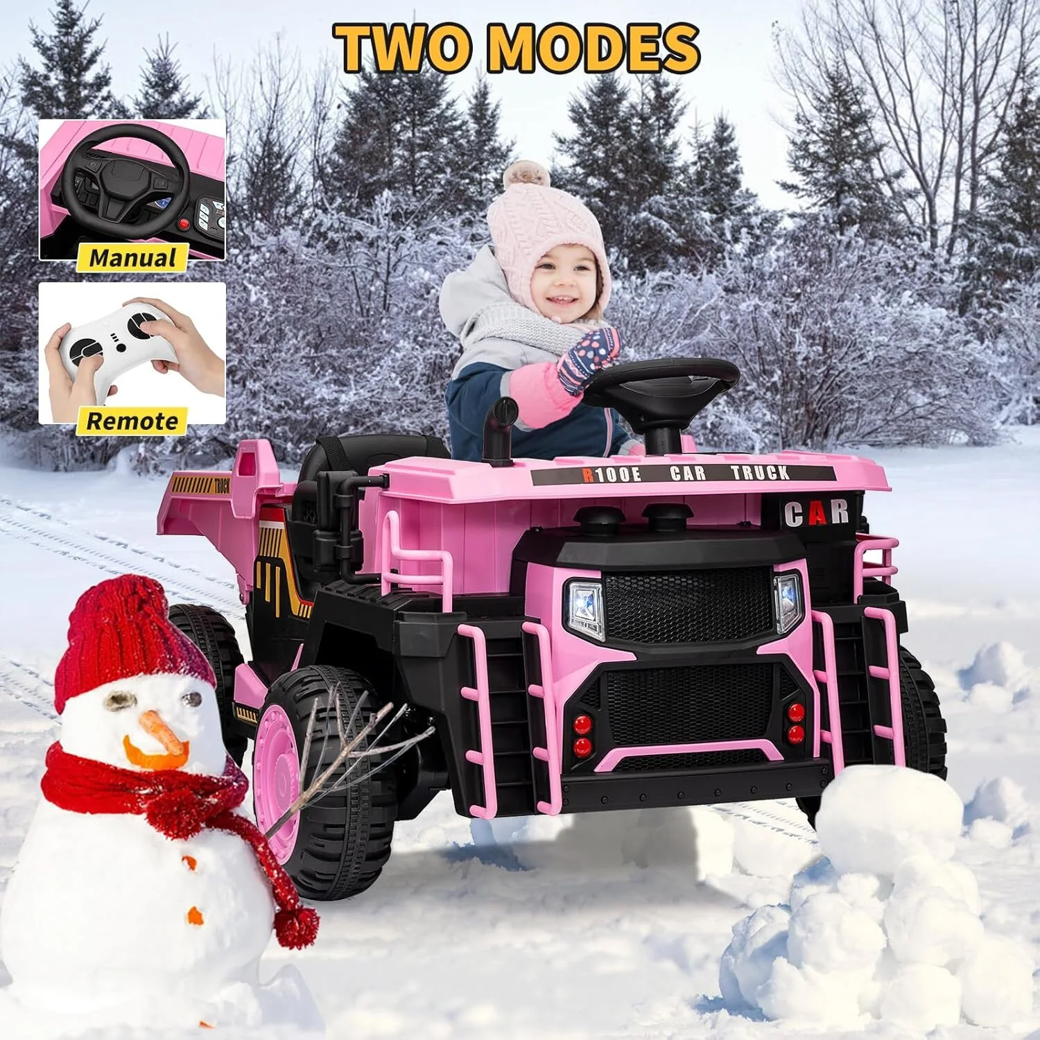 24V Electric 2-Seater Ride-On Dump Truck Car for Kids with Remote Control - Image 5