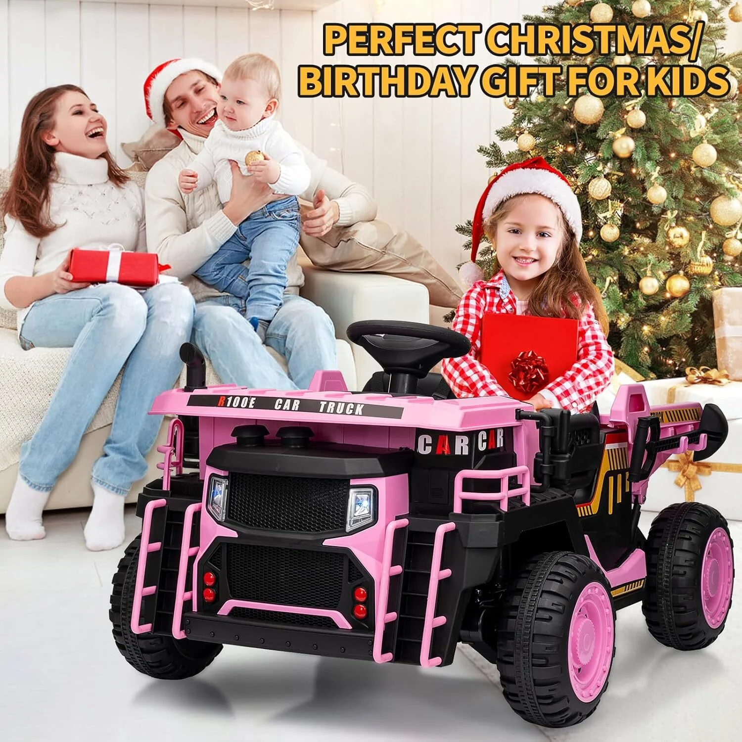 24V Electric 2-Seater Ride-On Dump Truck Car for Kids with Remote Control - Image 6