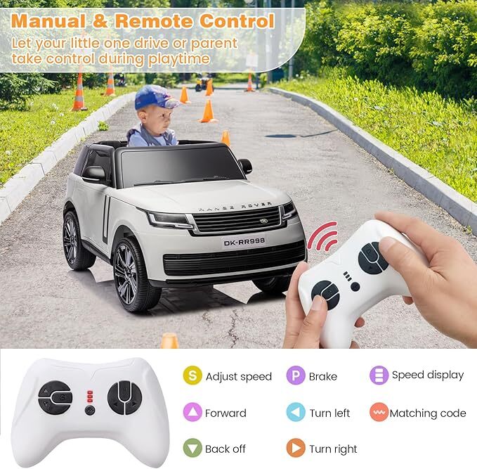 24V 2-Seater Licensed Land Rover Electric Ride-On Car for Kids - Image 4
