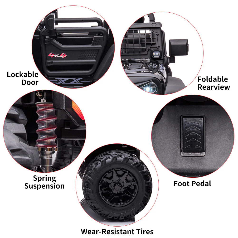 24V Electric Ride-On Truck for Kids with Remote Control and Built-in Music Player - Image 5