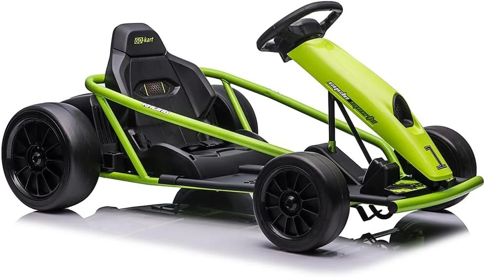 24V Ride-On Go Kart with Music and Horn, 8MPH High Speed for Kids 8-12 Years, Green - Image 7