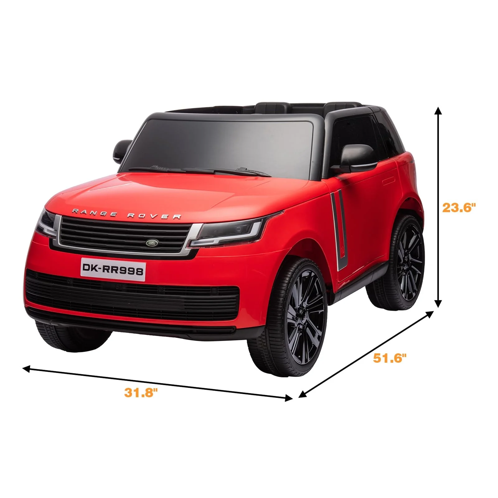 24V Licensed Land Rover 2-Seater Electric Ride-On Car for Kids with Music and Remote Control, Red - Image 5