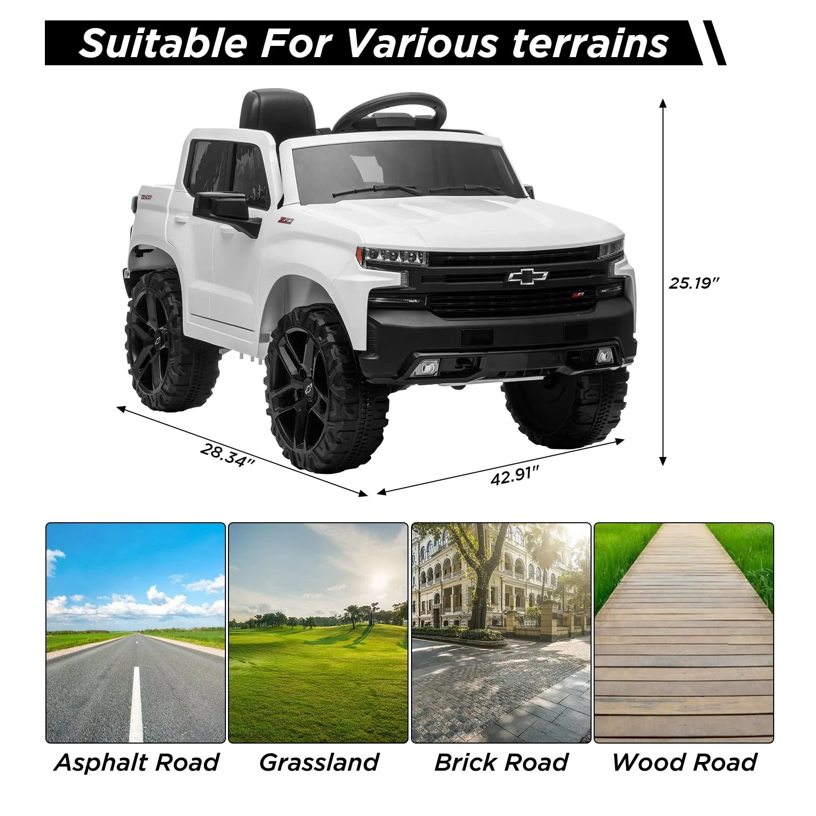 24V Electric 2-Seater Ride-On Truck Licensed Chevrolet Silverado for Kids - Image 24