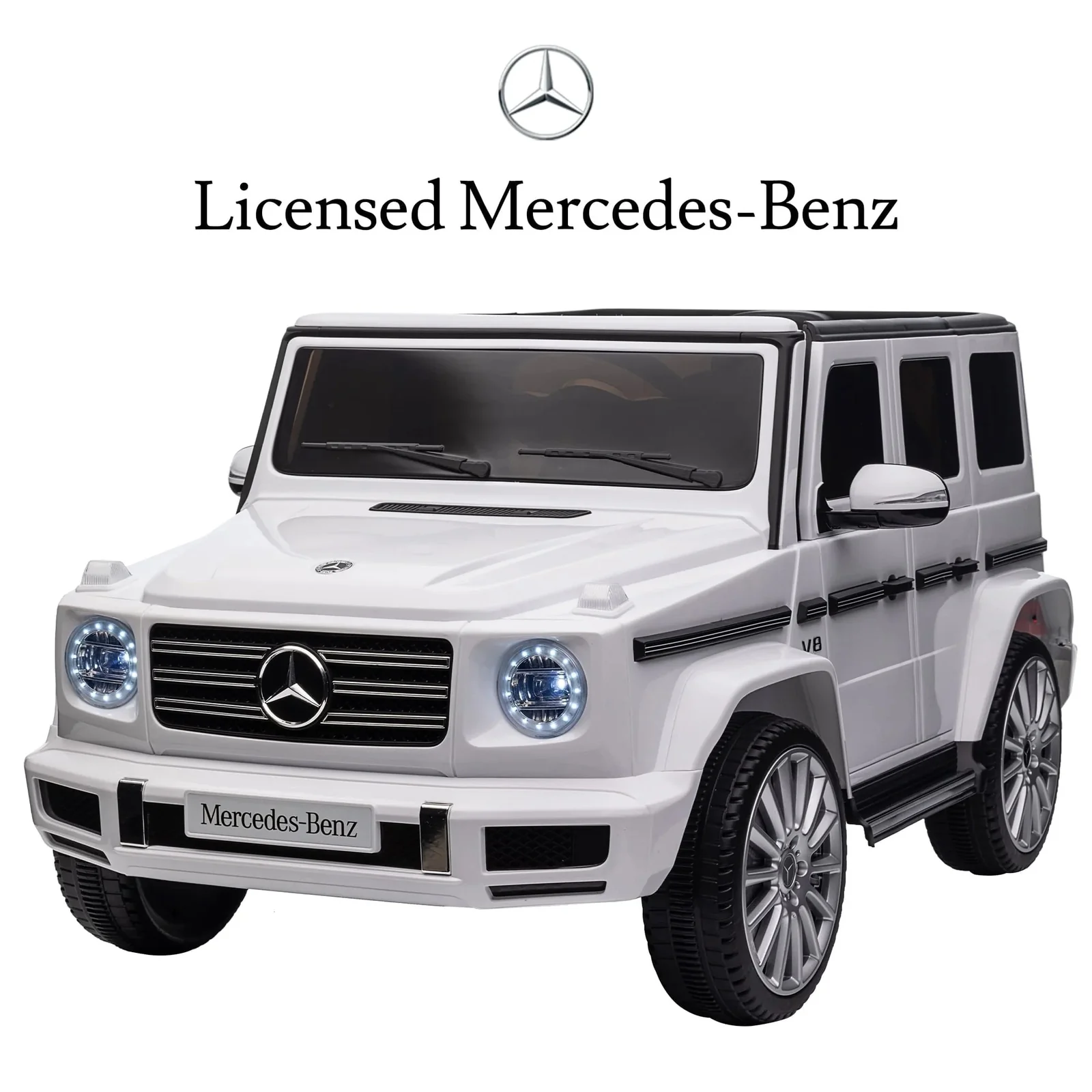 24V Licensed Mercedes-Benz G500 Electric Ride-On Car with Remote Control for Kids 3+