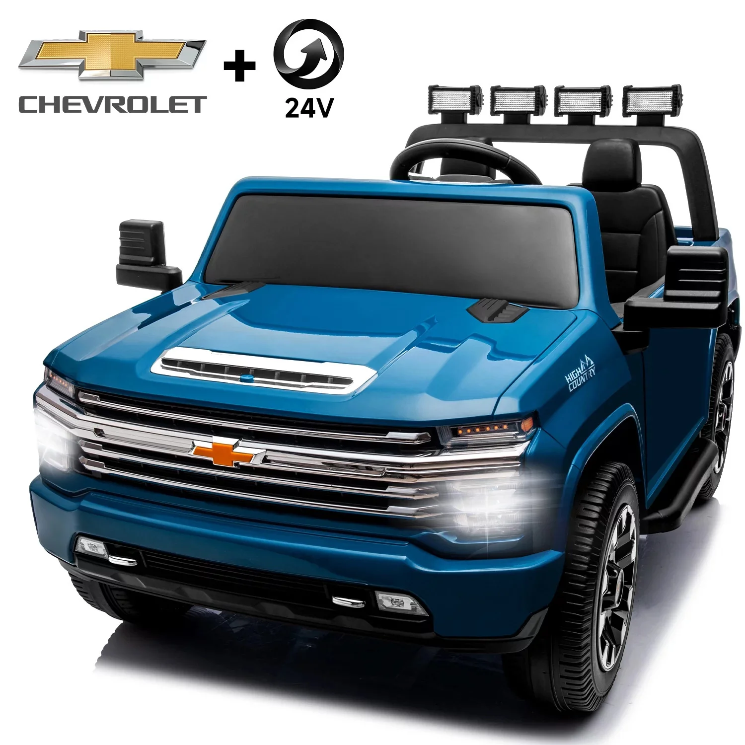 24V Licensed Silverado HD 2-Seater Electric Ride-On Car for Kids - Image 10