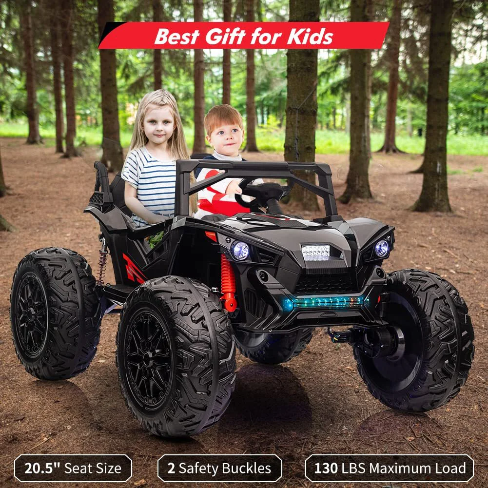 24V 2-Seater Battery-Powered Electric 4-Wheeler Ride-On Car Truck Toy - Image 2