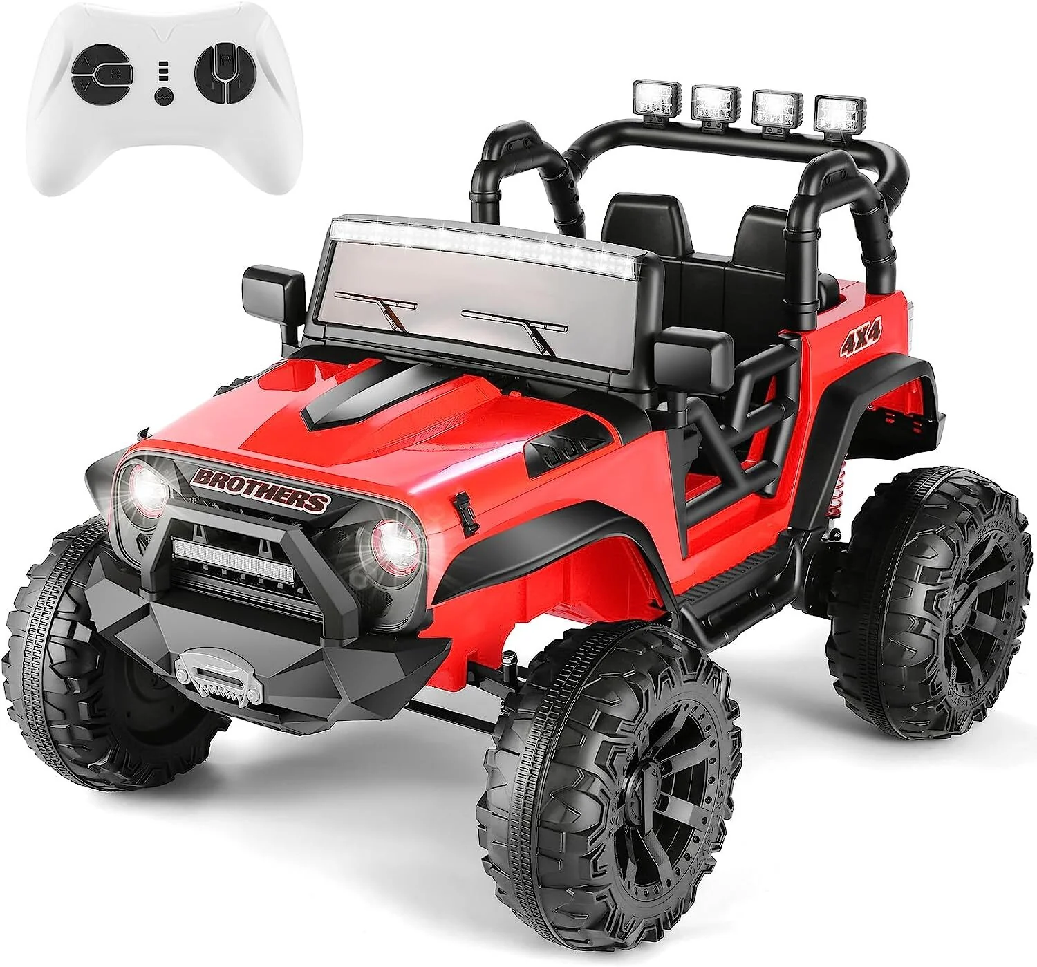 24V Battery-Powered 4WD Ride-On Truck for Kids with Remote Control and 2 Seats, 2x200W Motors - Image 8
