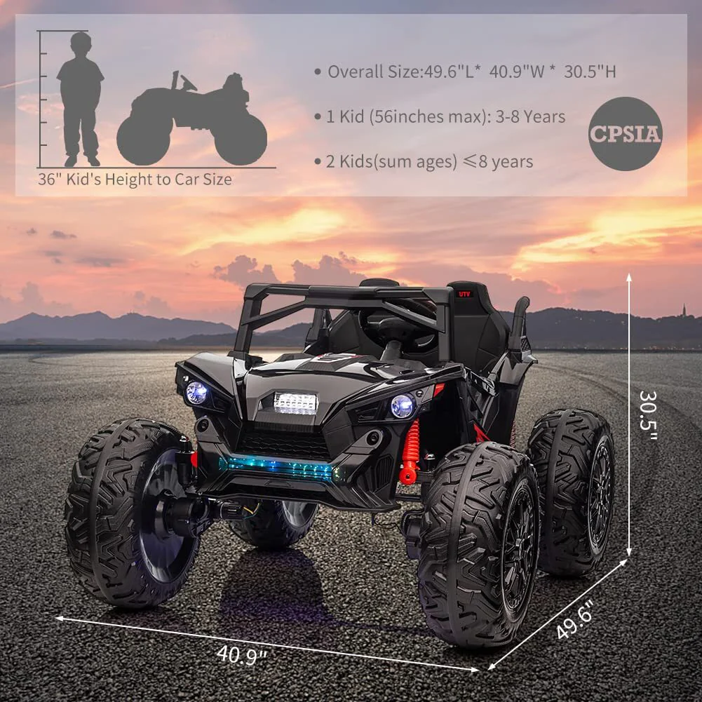 24V Electric Ride-On Truck for Kids with 2 Seats, Remote Control, and Built-In Music - Image 9