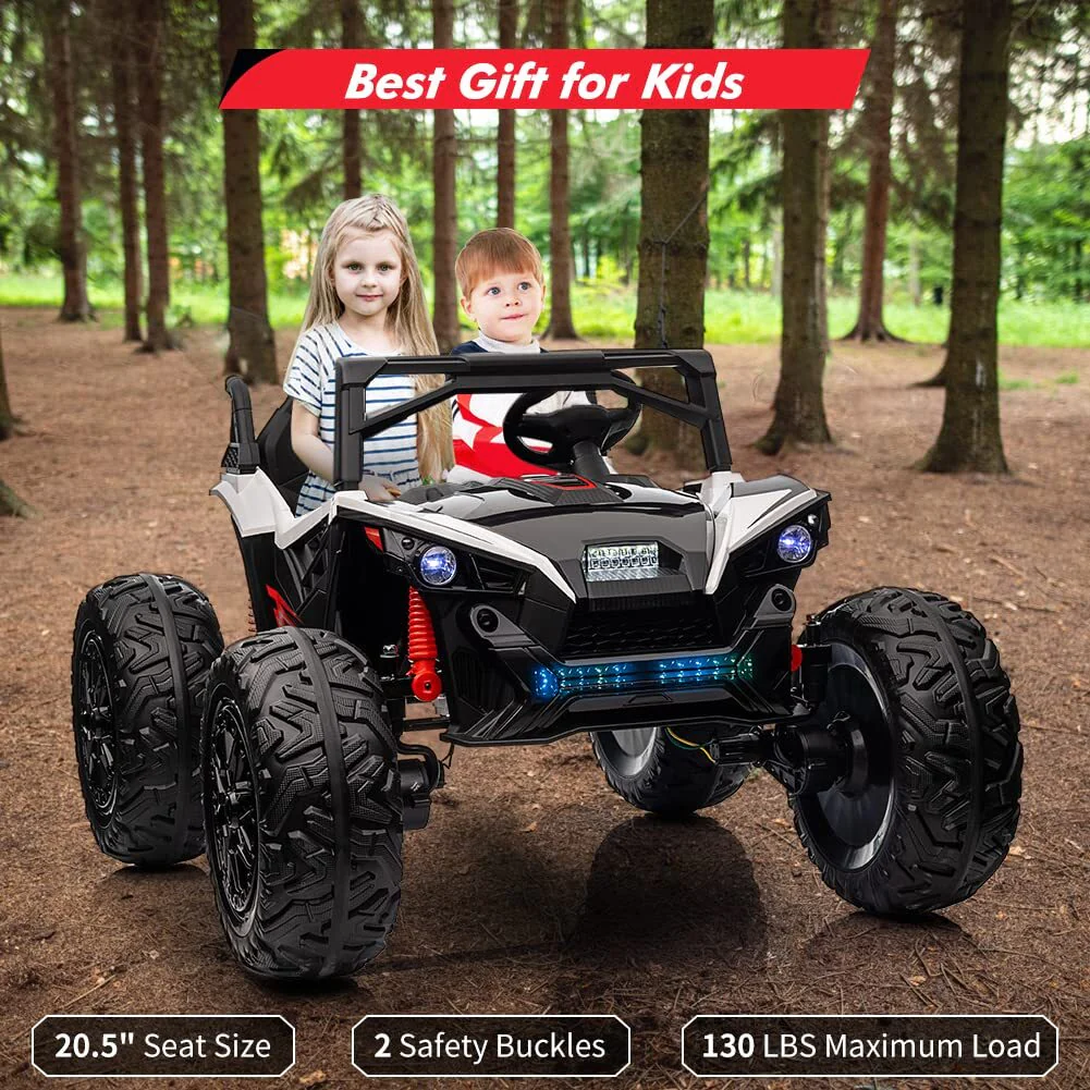 24V Electric Ride-On Truck for Kids with 2 Seats, LED Lights, and Remote Control - Image 8