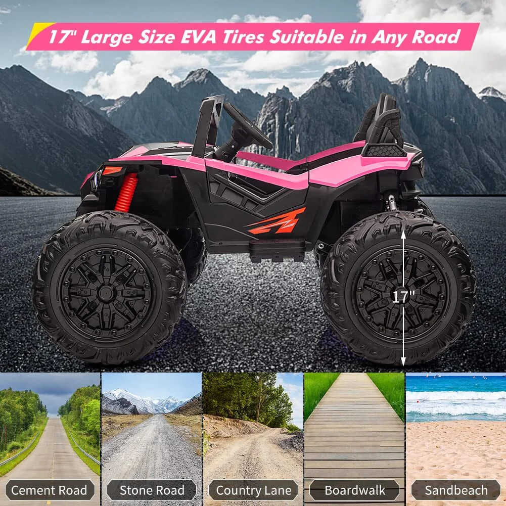 24V Electric 2-Seater Ride-On Truck for Kids Ages 3-8 with Remote Control - Image 5