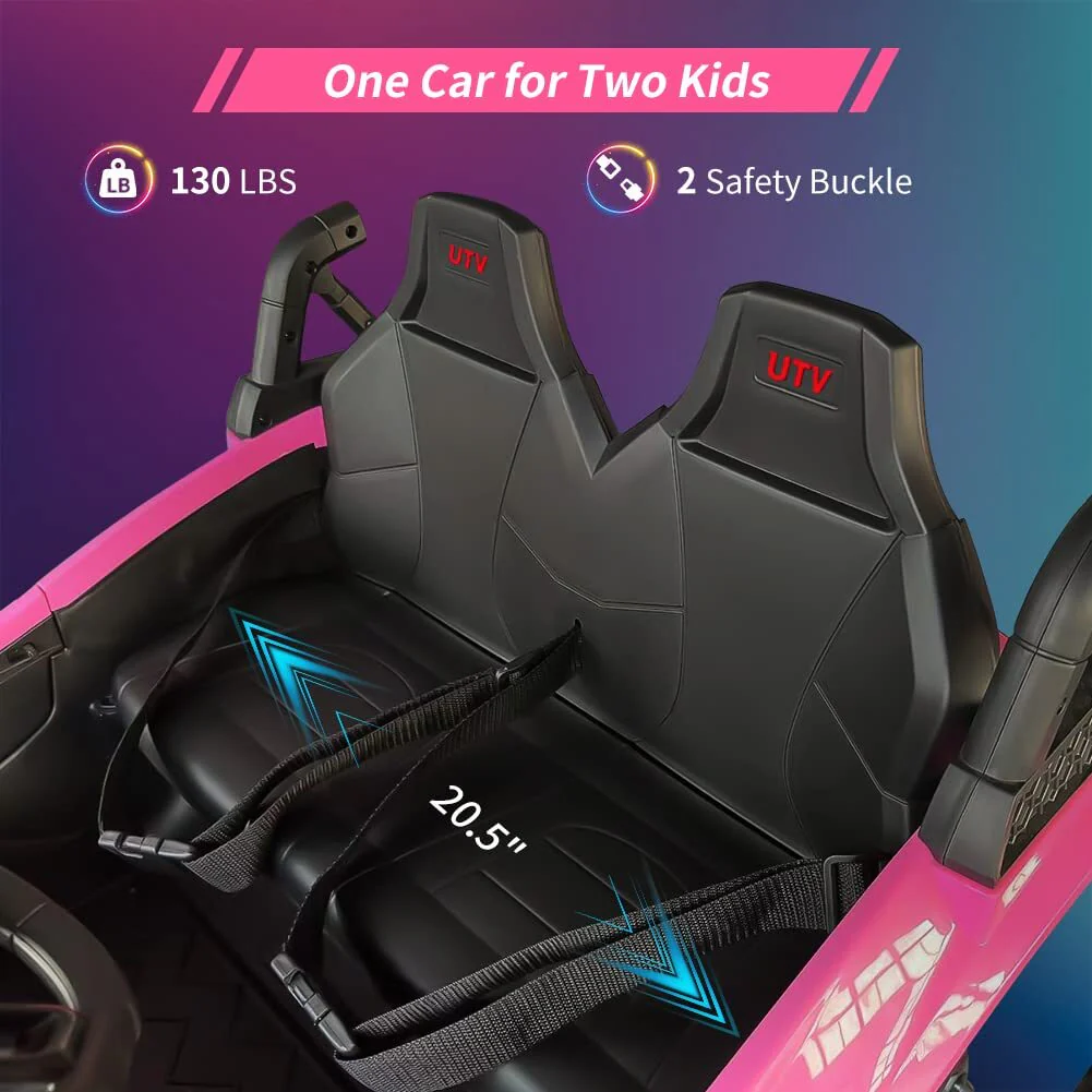 24V Electric 2-Seater Ride-On Truck for Kids Ages 3-8 with Remote Control - Image 8