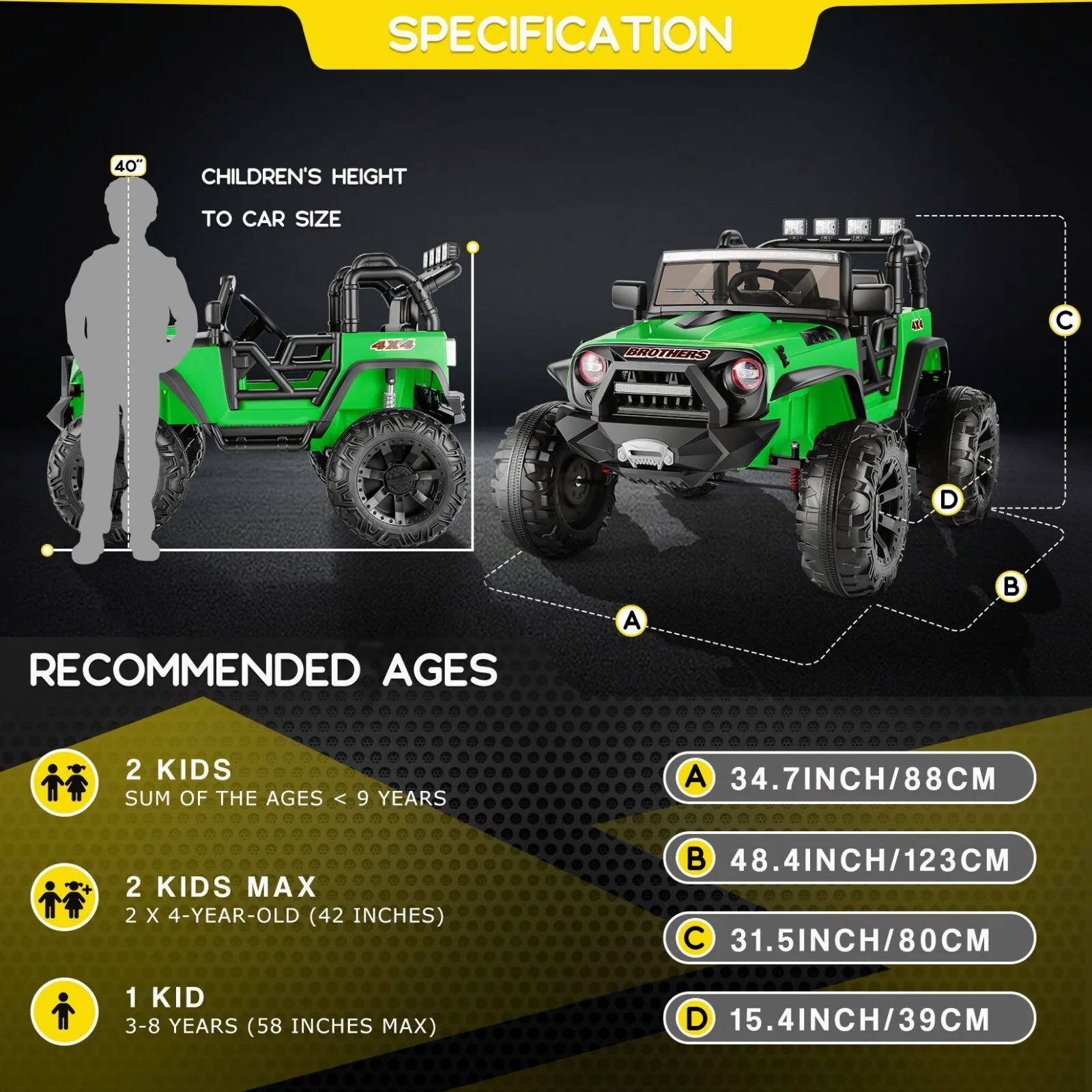 24V Electric Ride-On Truck for Kids with Parental Remote Control and MP3 Player - Image 5