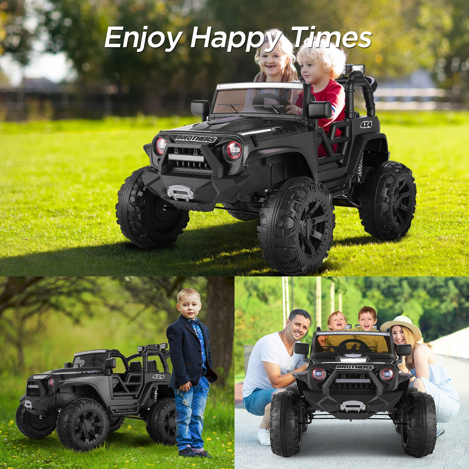 24V Battery-Powered 2-Seater Ride-On Truck with Remote Control for Kids - Image 11