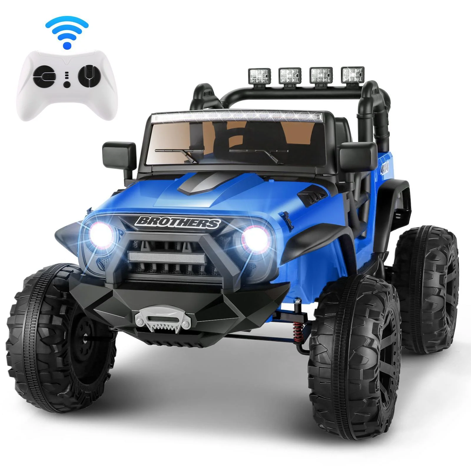 24V Battery-Powered 2-Seater Ride-On Truck with Remote Control for Kids - Image 14