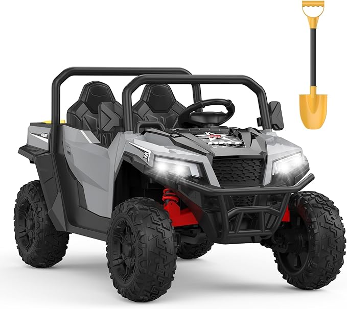 24V Electric Ride-On Dump Truck with Remote Control and Extra Shovel for Kids