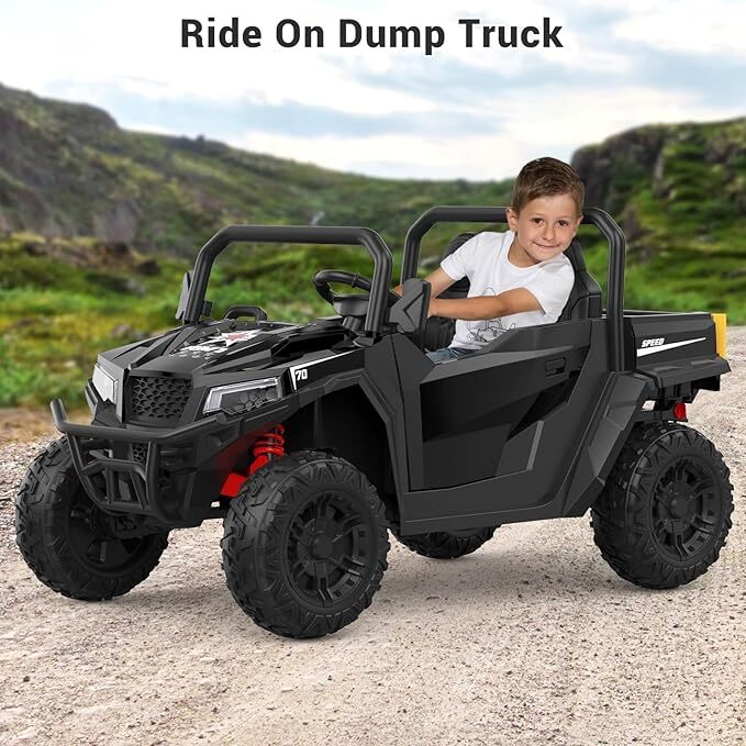 24V Electric Ride-On Dump Truck with Remote Control and Extra Shovel for Kids - Image 3
