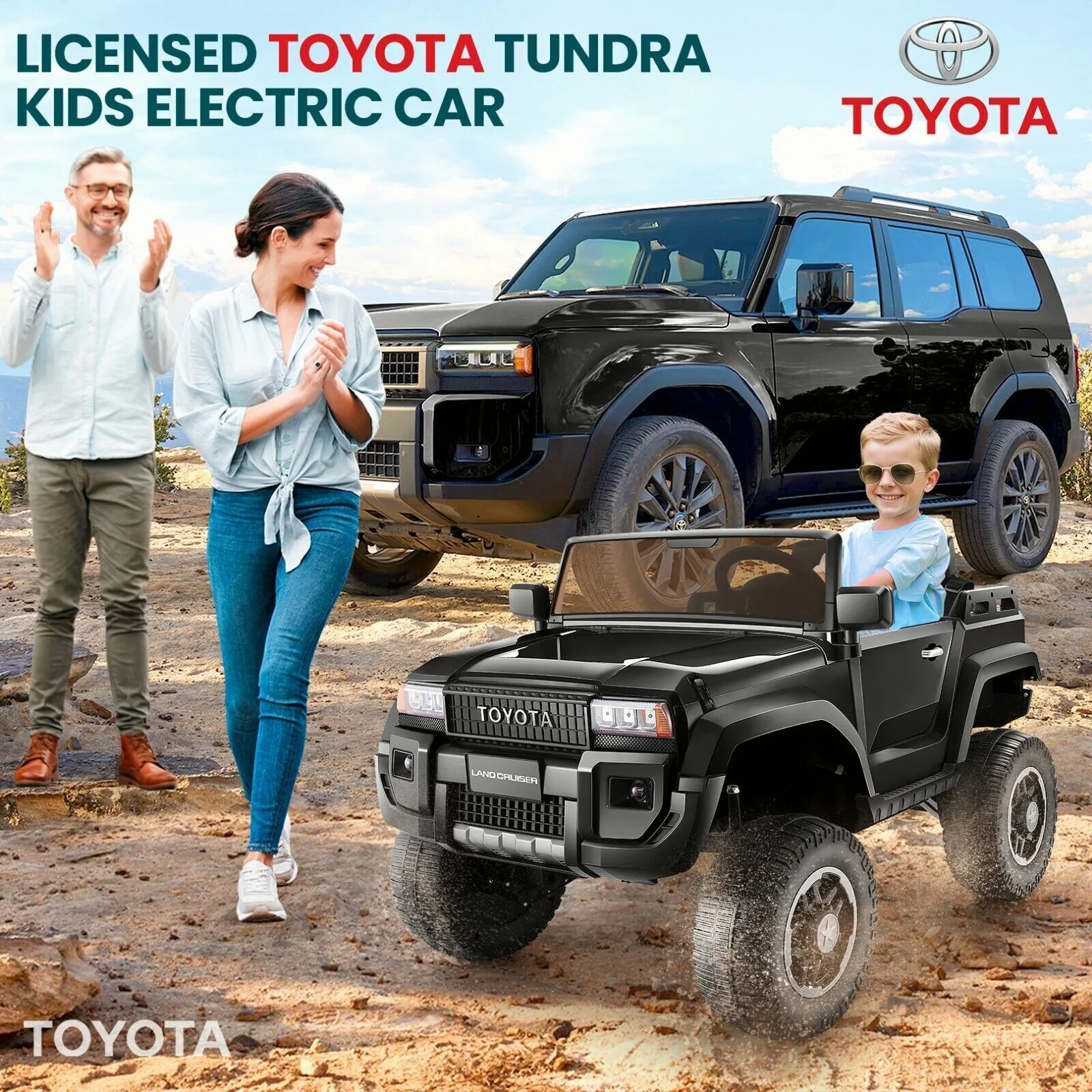 24V Kids 2-Seater Ride-On Truck with Switchable 2WD/4WD Drive - Image 2