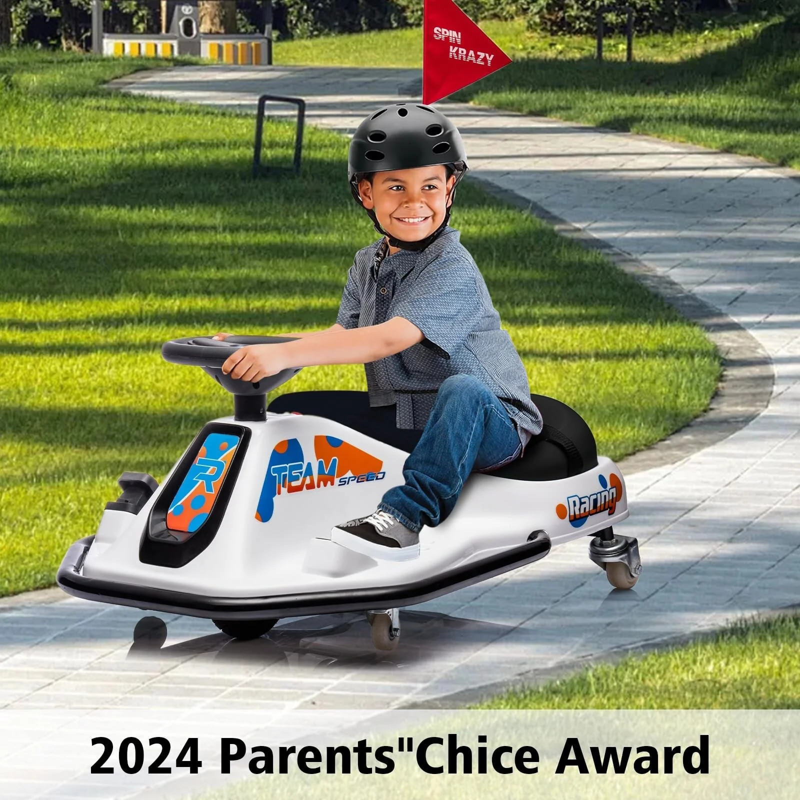 24V Battery-Powered Electric Drift Ride-On Go-Kart Toy for Kids - Image 6