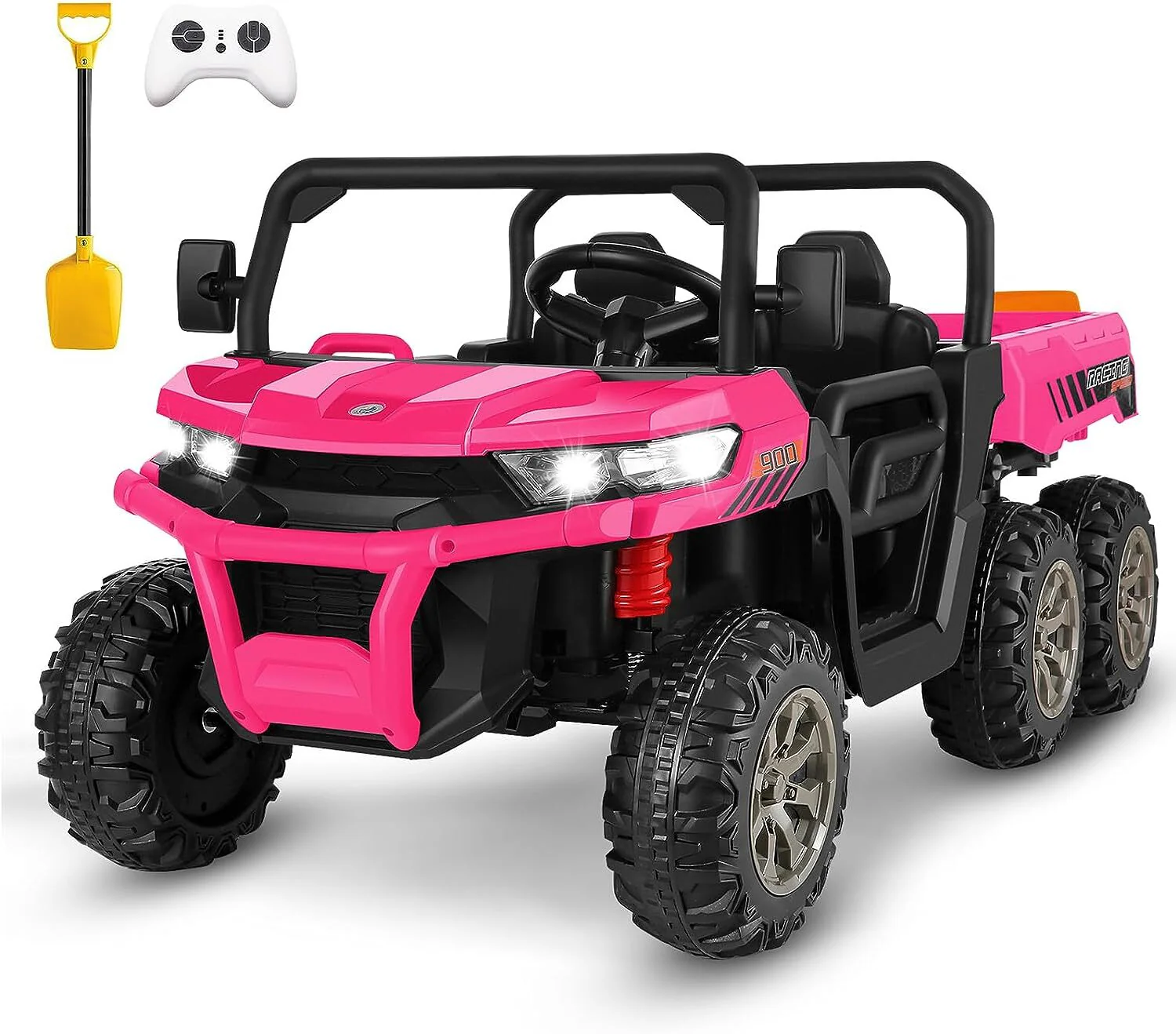 24V Battery-Powered 4WD Ride-On 6-Wheeler Dump Truck UTV with Remote Control and LED Lights - Image 18
