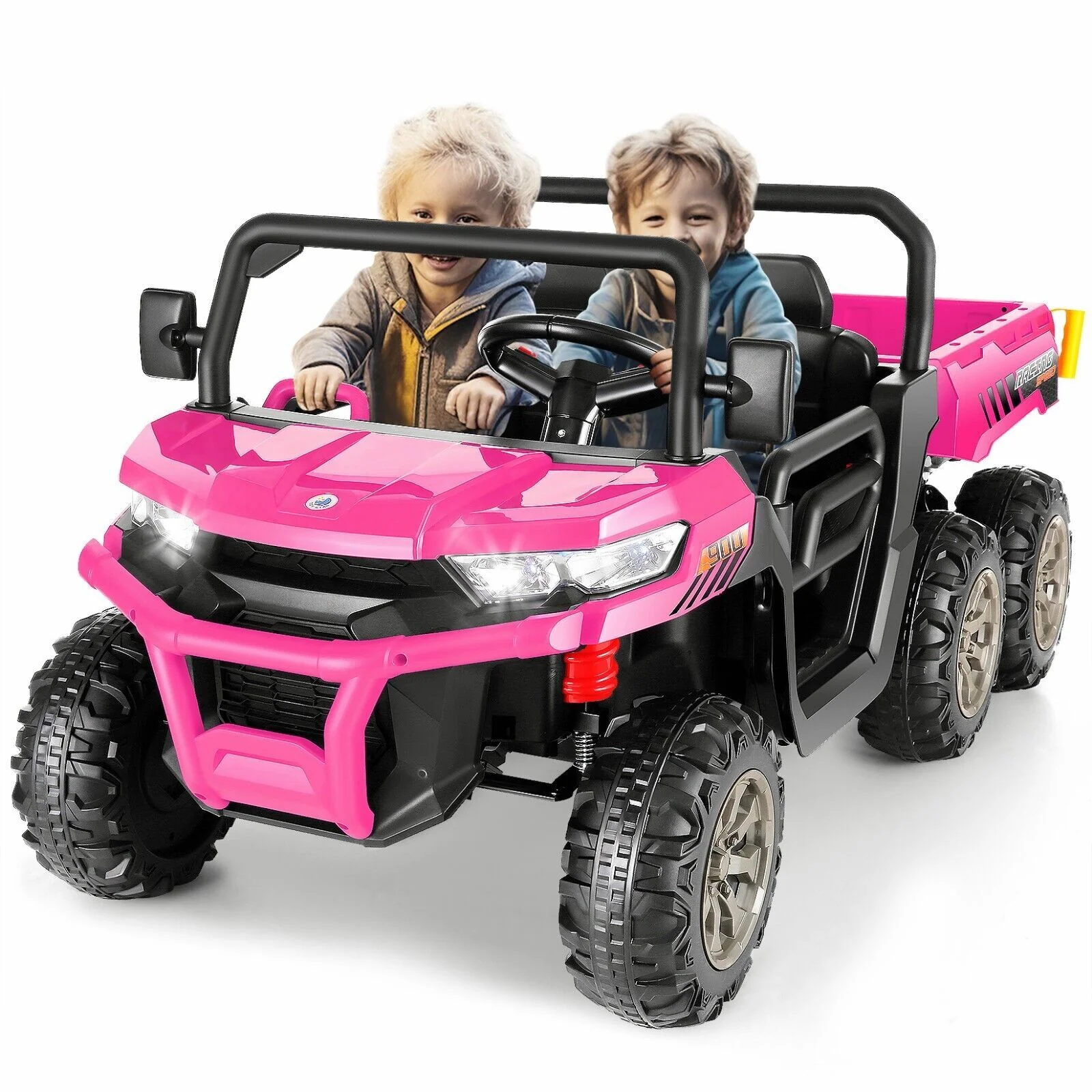 24V Electric 2-Seater Off-Road Kids Ride-On Dump Truck with 4-Wheel Drive and Functional Dump Bed - Image 11