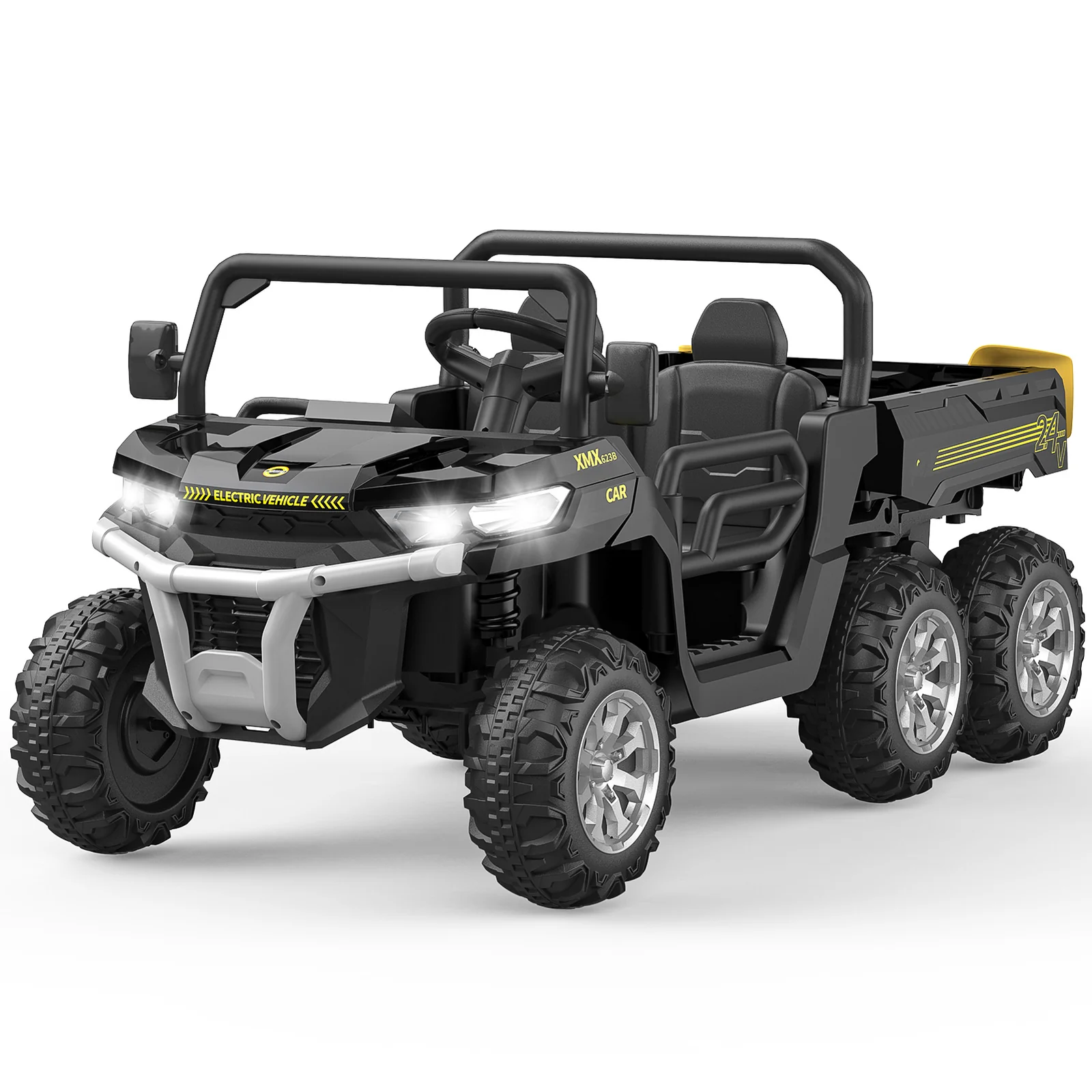 24V Electric Ride-On Dump Truck with Remote Control and Functional Dump Bed for Kids - Image 13