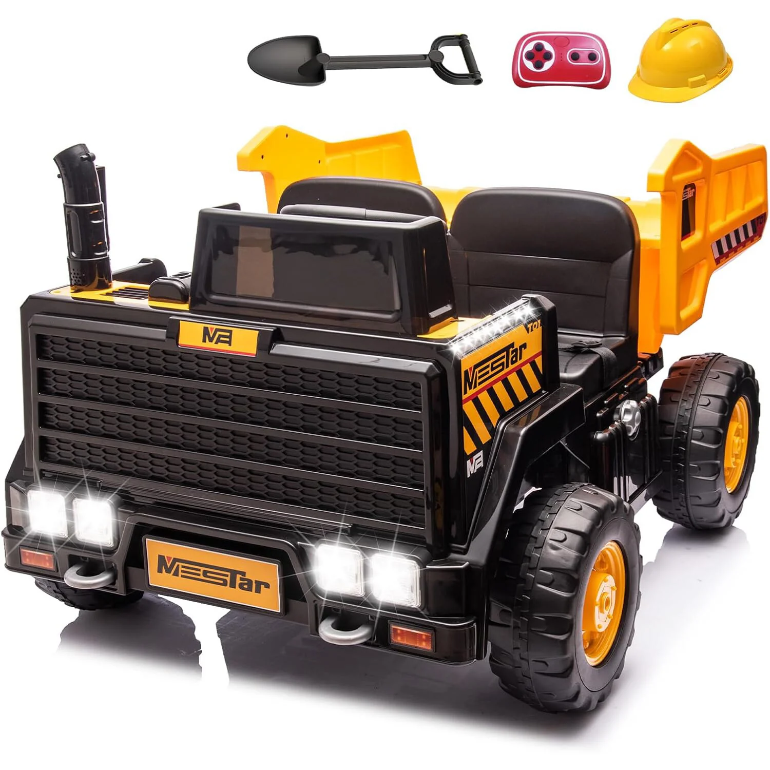 24V 2-Seater Ride-On Dump Truck Toy with Remote Control 4WD/2WD for Kids - Image 5