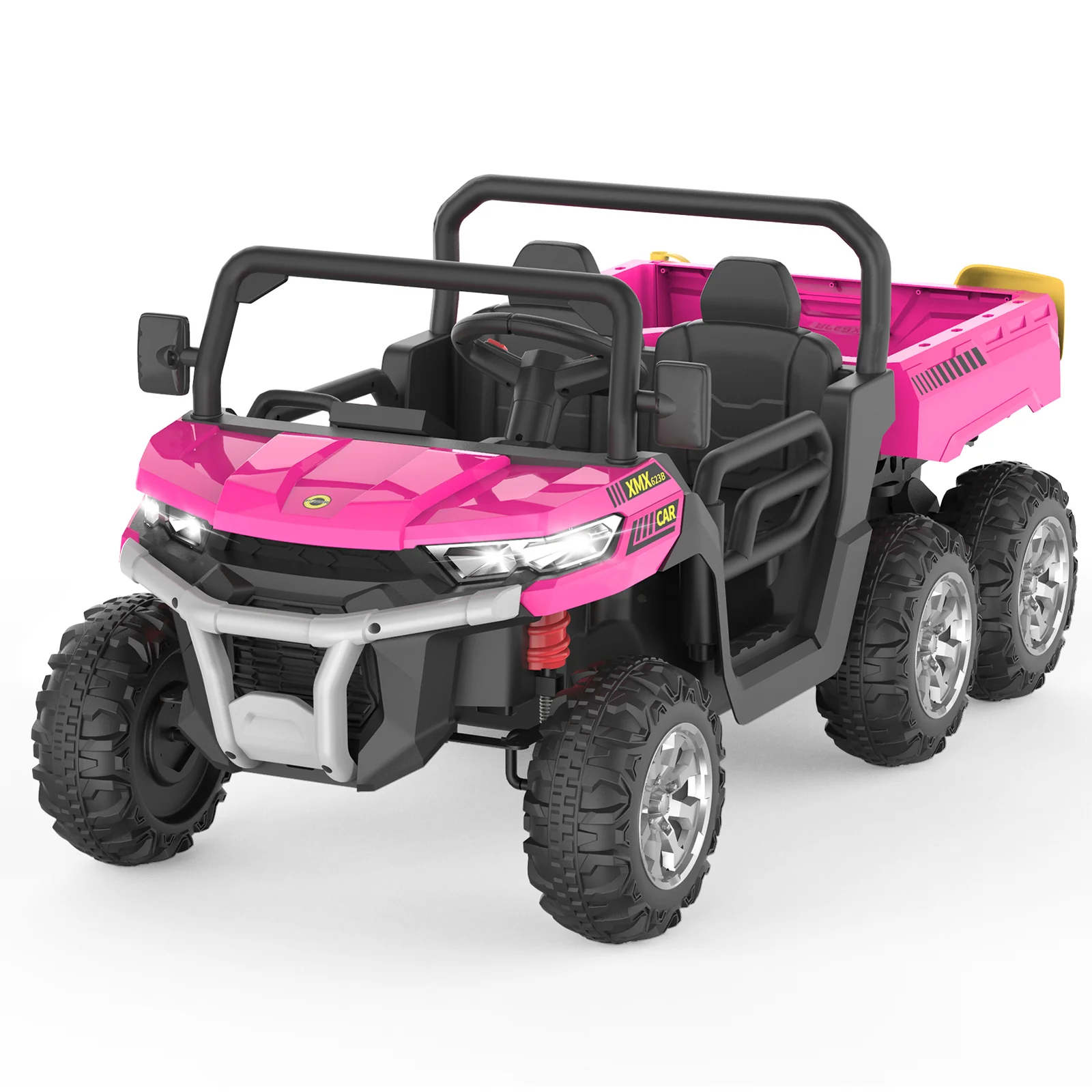 24V Ride-On 6-Wheeler Dump Truck with Remote Control 4WD Battery-Powered UTV - Image 7