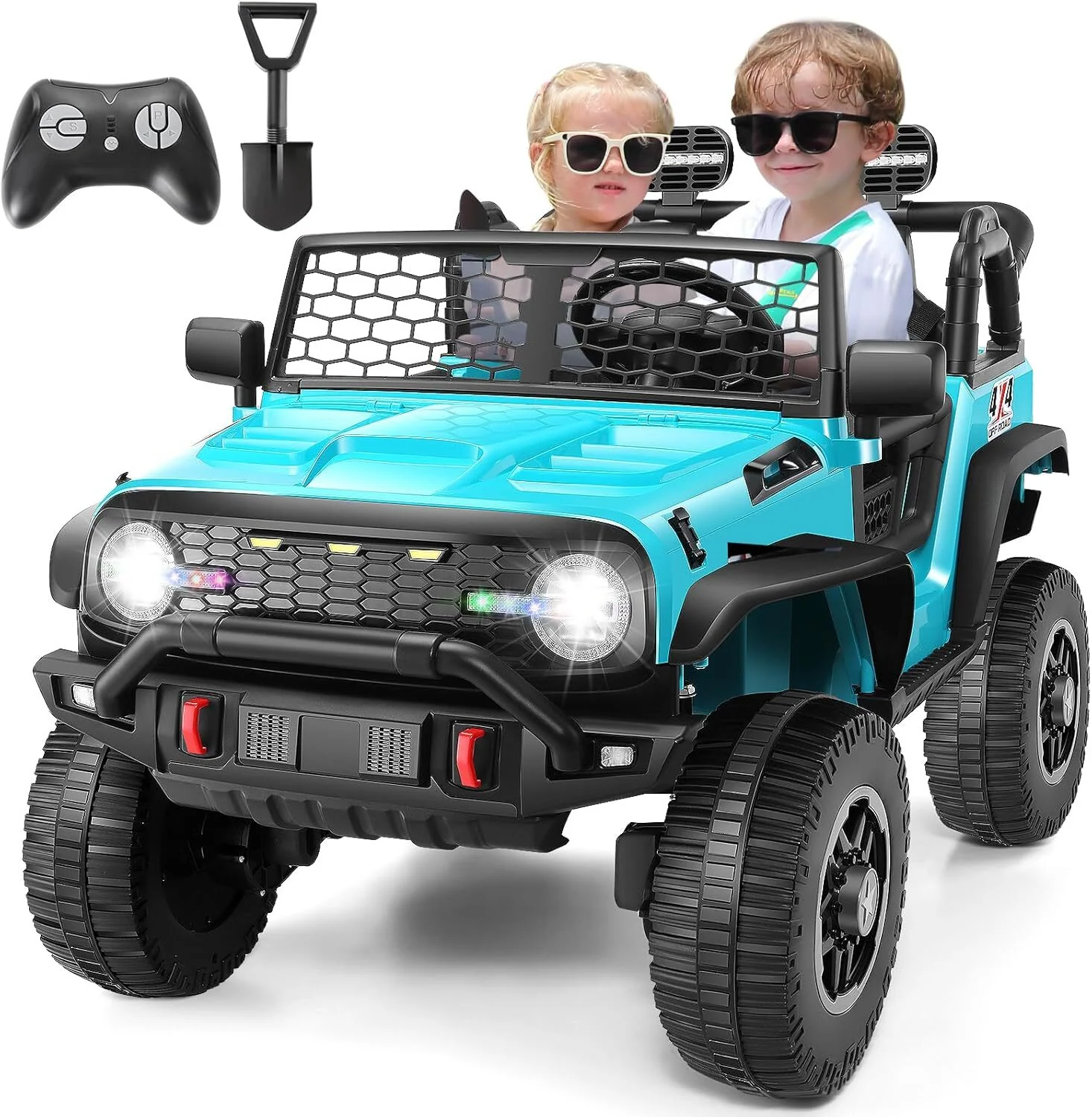 24V Ride-On Jeep 2-Seater with 4WD/2WD, 20-Inch Seat, LED Lights, Bluetooth, and Music - Image 15