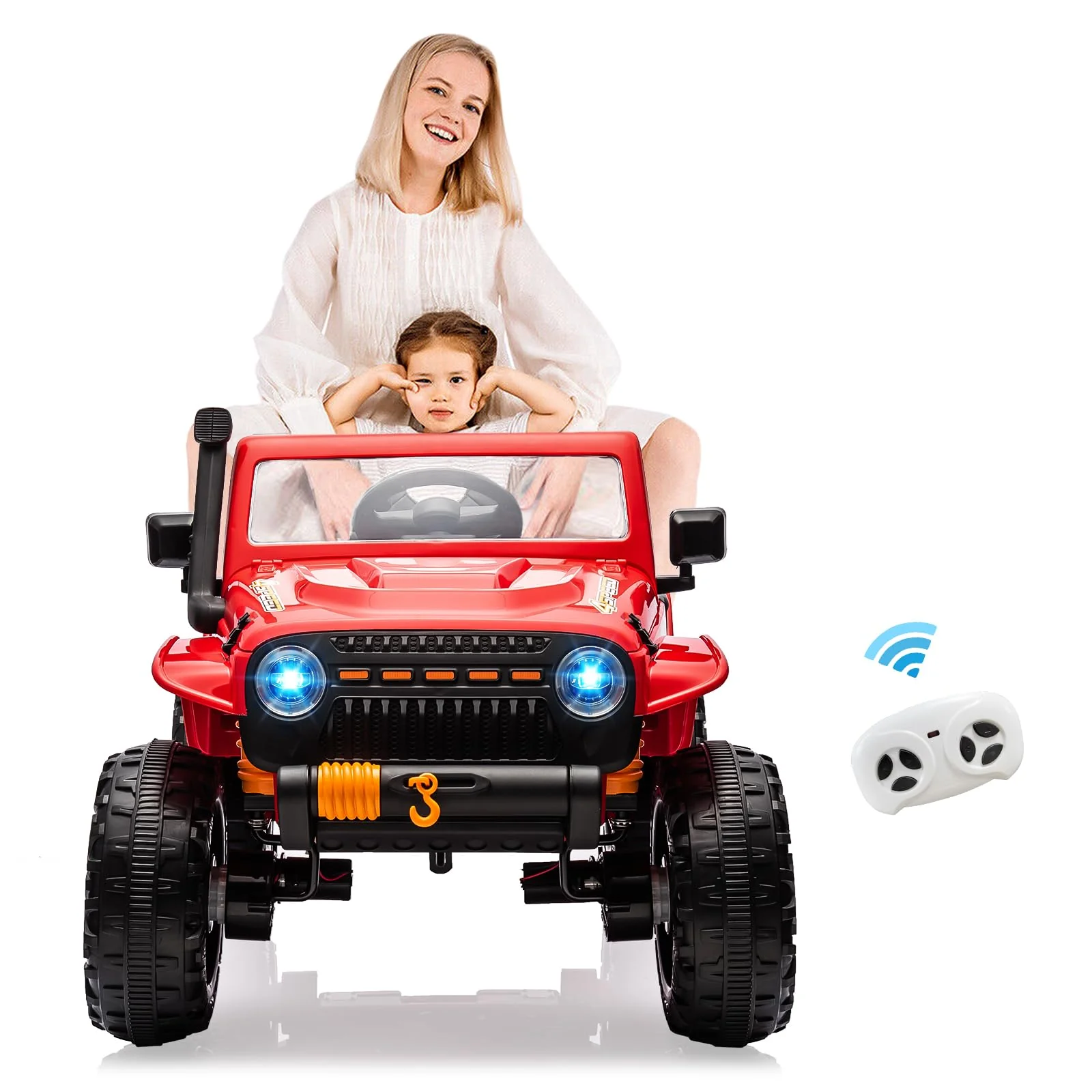 24V Battery-Powered Kids Ride-On Truck with 3 Speeds, Remote Control, and LED Lights - Image 18