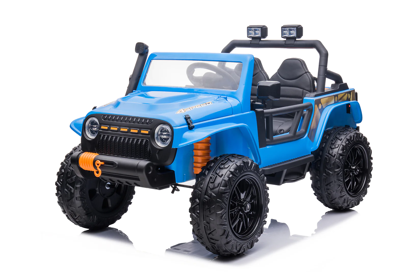 24V Battery-Powered Kids Ride-On Truck with 3 Speeds, Remote Control, and LED Lights - Image 4