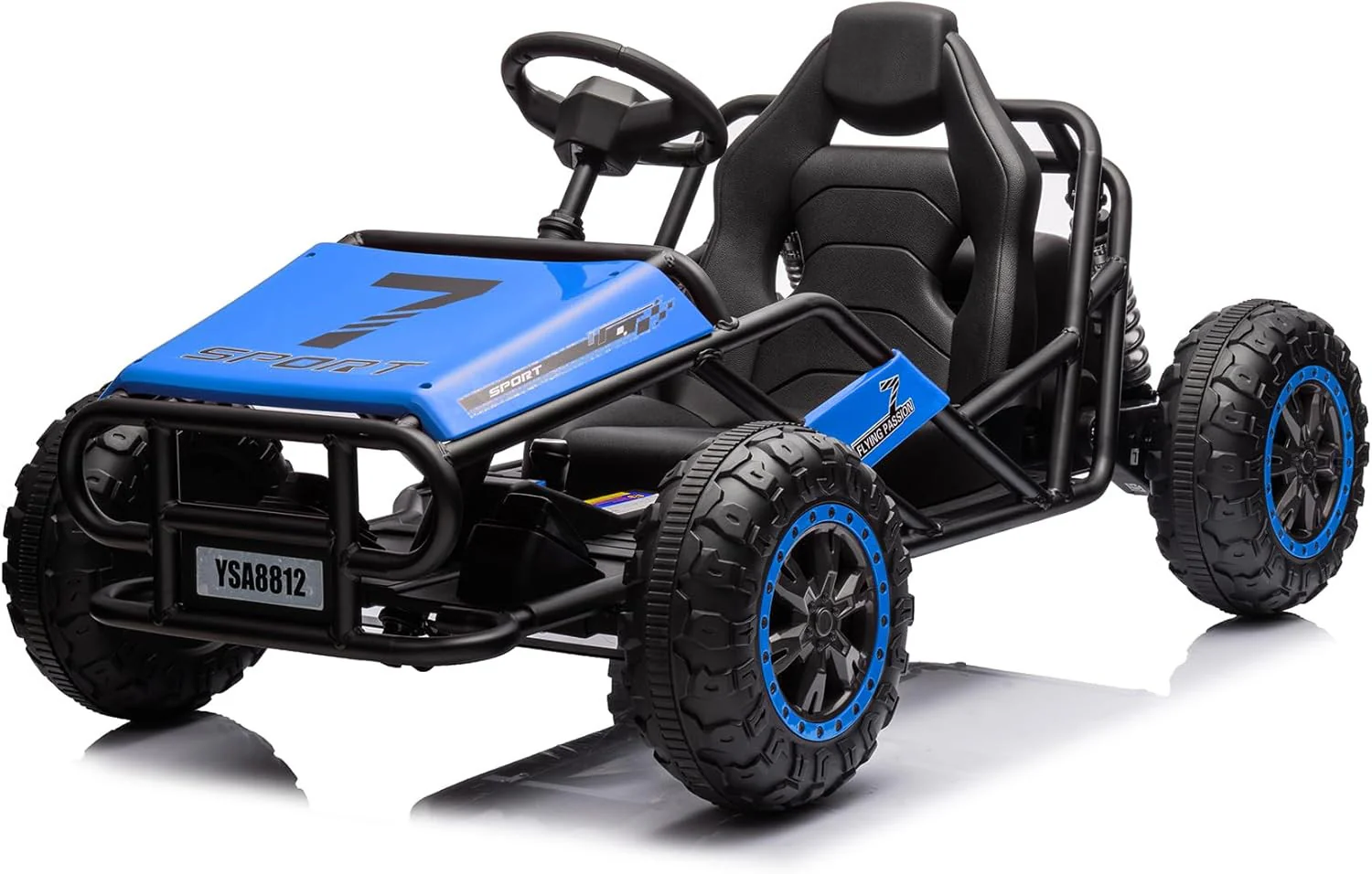 24V Electric 2WD Off-Road Dune Buggy Ride-On Toy for Kids 6+ with Metal Frame