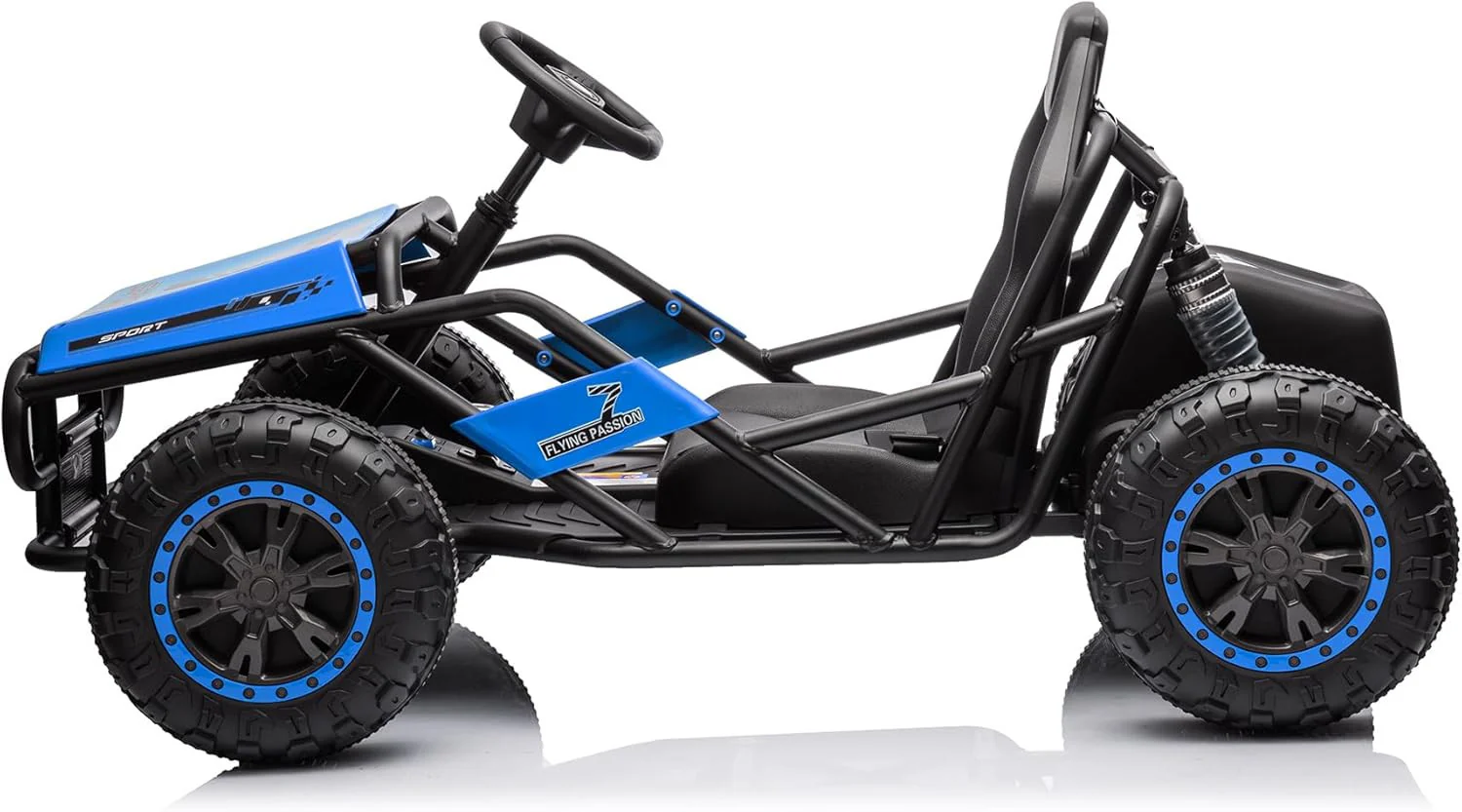 24V Electric 2WD Off-Road Dune Buggy Ride-On Toy for Kids 6+ with Metal Frame - Image 3