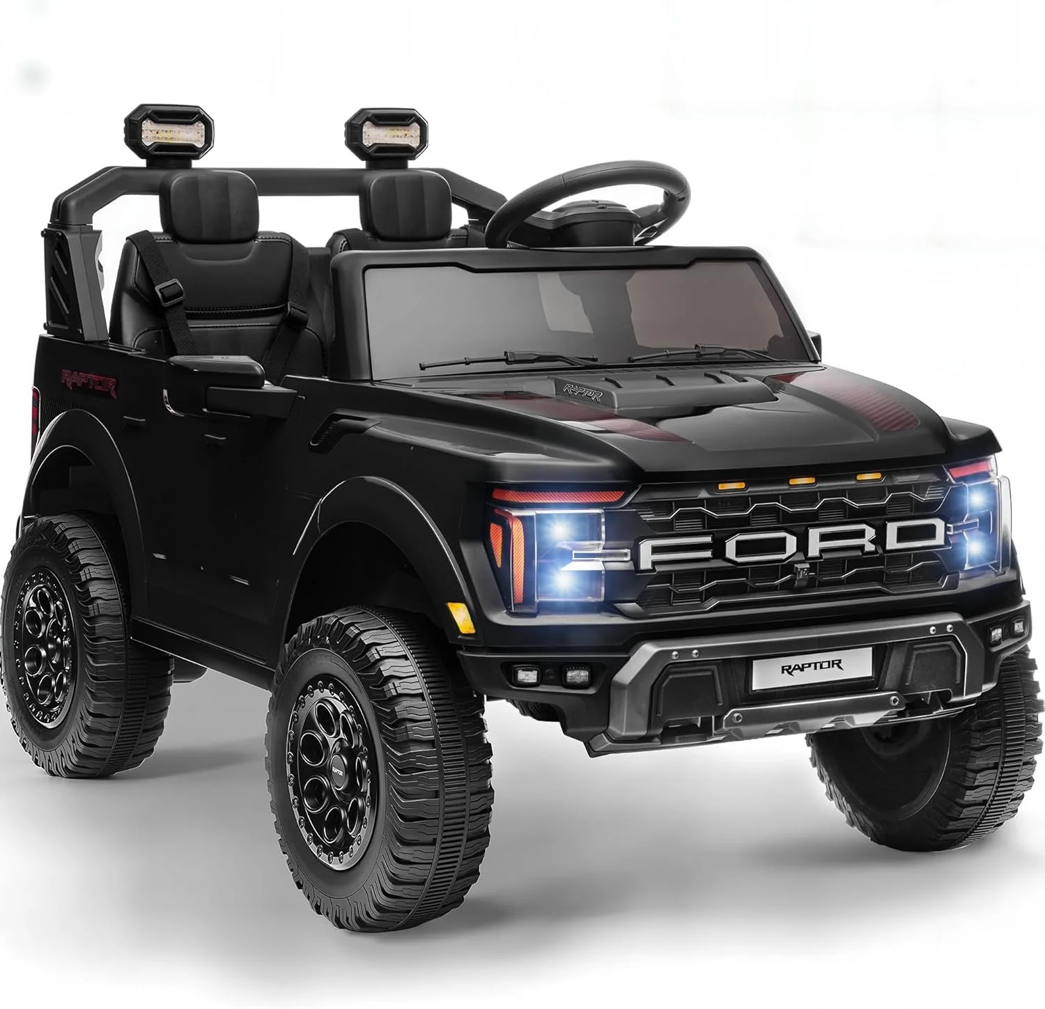 24V 2-Seater Ride-On Toy Truck for Older Kids Licensed Ford F-150 Raptor - Image 12