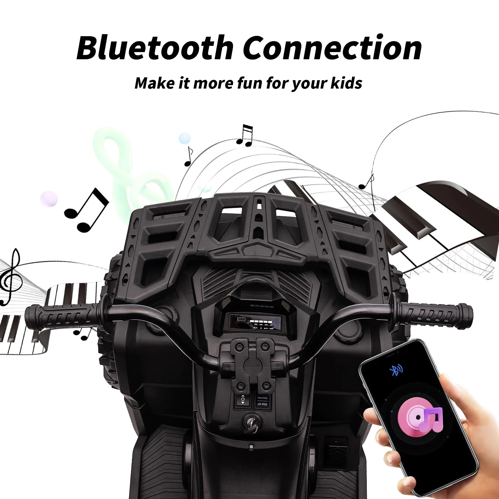 24V Kids 2-Seater 4-Wheeler ATV with 400W Motor – Ride-On Toy for Big Kids, Blue - Image 6