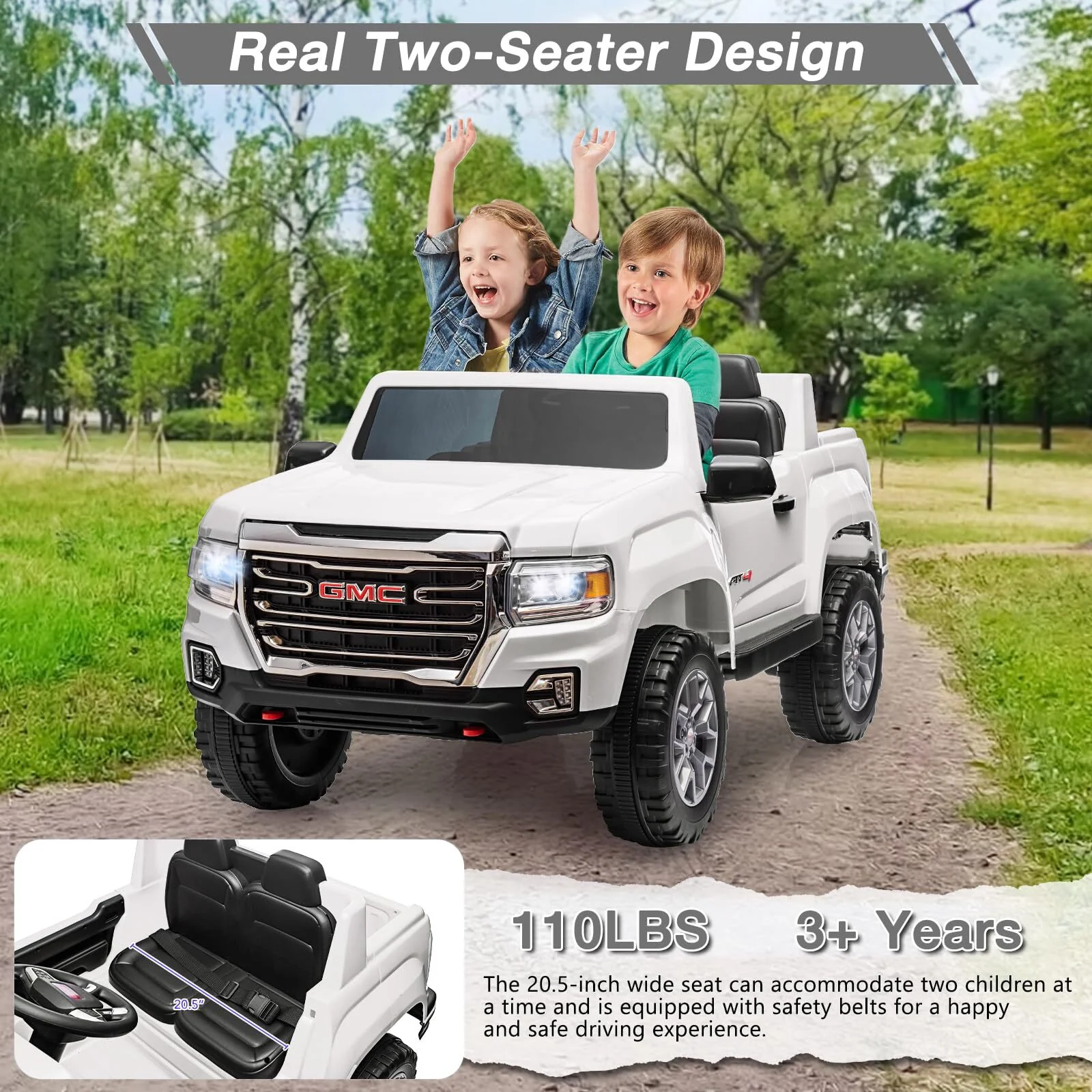24V Ride-On Truck Car for Kids with Power Wheels, Remote Control, and LED Lights - Image 8