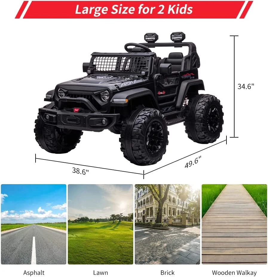 24V Electric Ride-On Truck Car with Parent Remote Control for Kids - Image 3