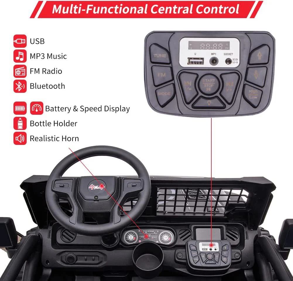 24V Electric Ride-On Truck Car with Parent Remote Control for Kids - Image 4