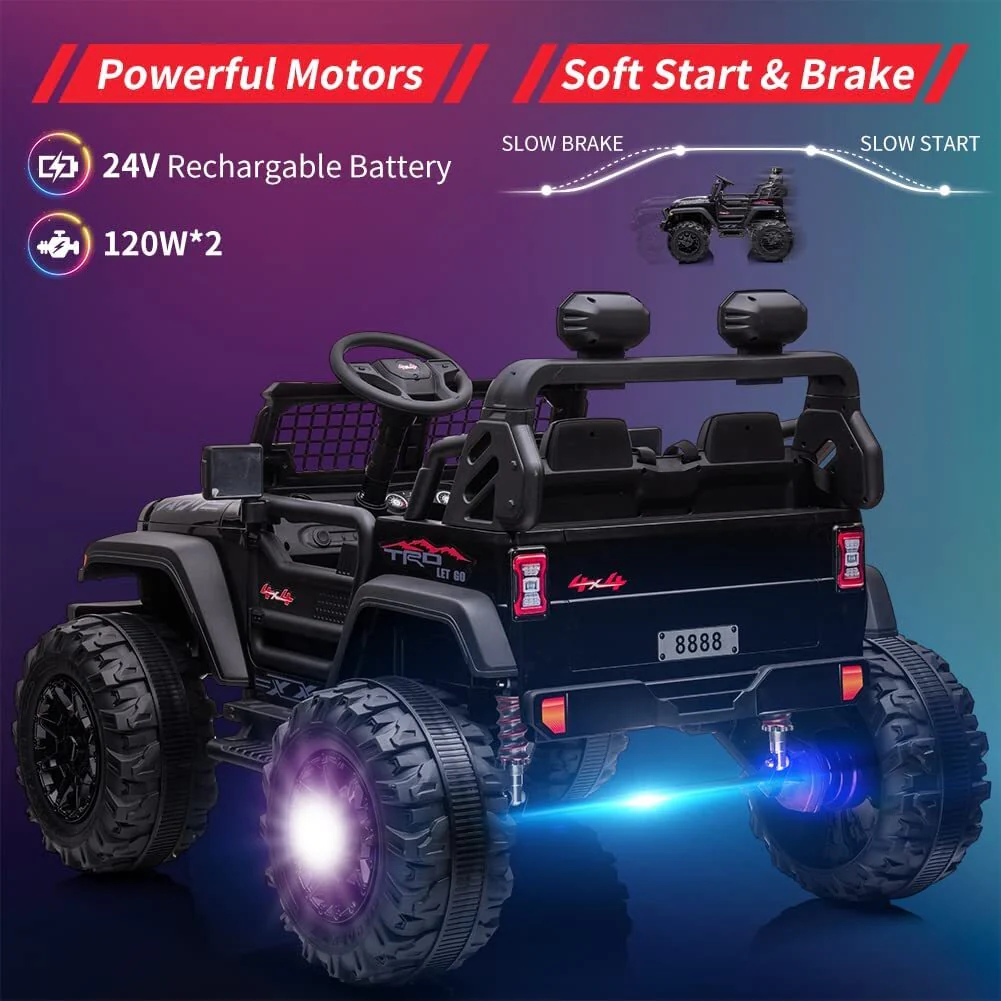 24V Electric Ride-On Truck Car with Parent Remote Control for Kids - Image 5