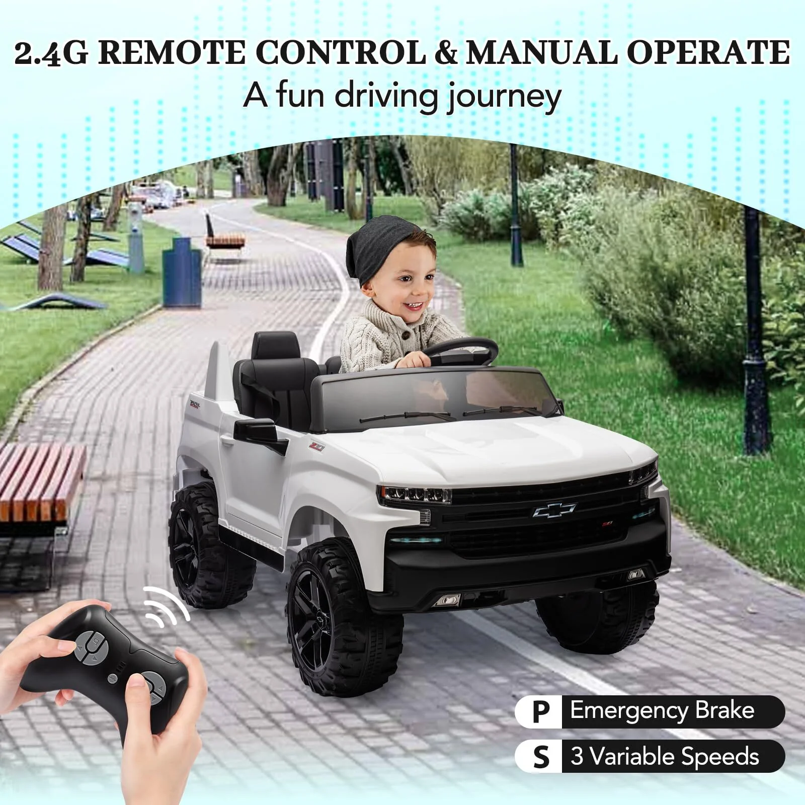 24V Battery Powered Electric Ride-On Truck for Kids 2-Seater with Remote Control - Image 5