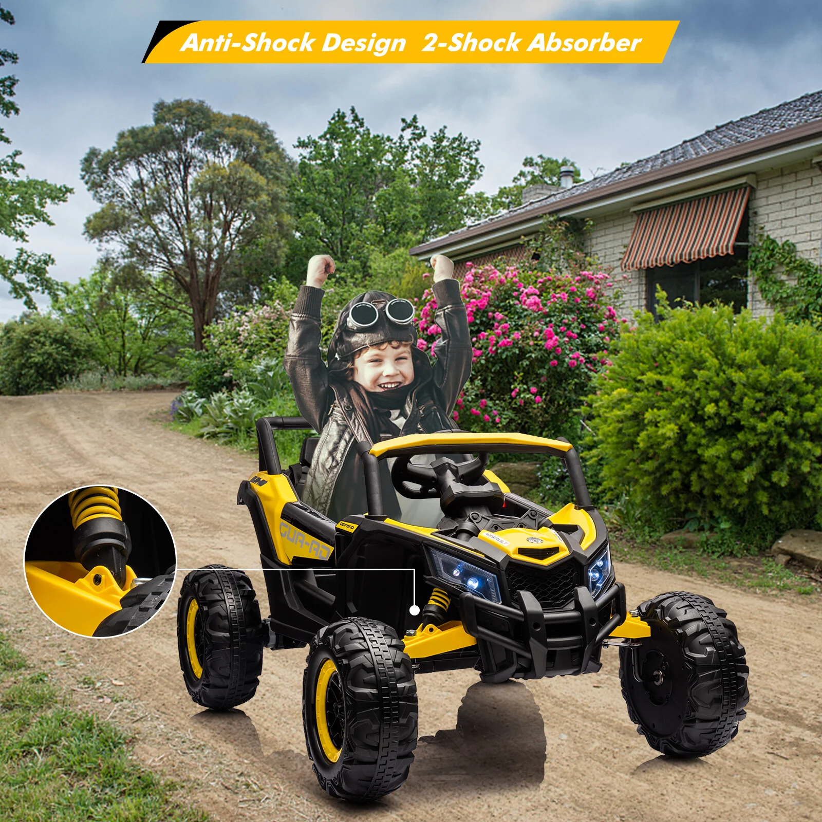 24V Electric 2-Seater Off-Road UTV Ride-On Vehicle with Powerful Motor - Image 7